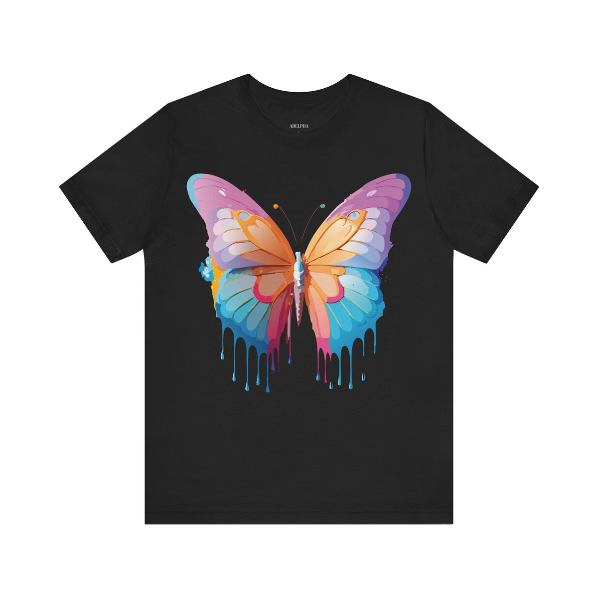 Butterfly Graphic Unisex Cotton Bella+Canvas Tee with Art Design n96
