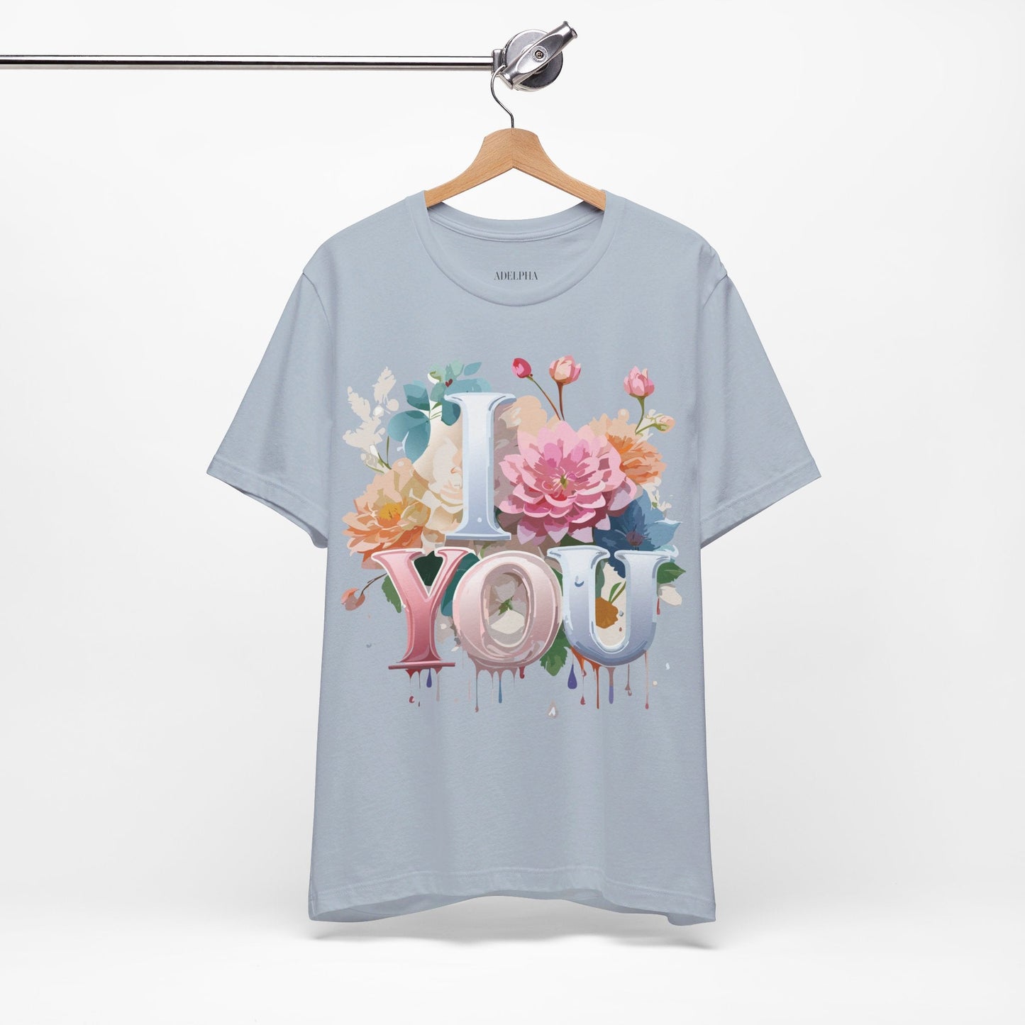 Valentine Day Graphic Unisex 100 Cotton Vintage Artwork with Love and Flower Design Tee 8