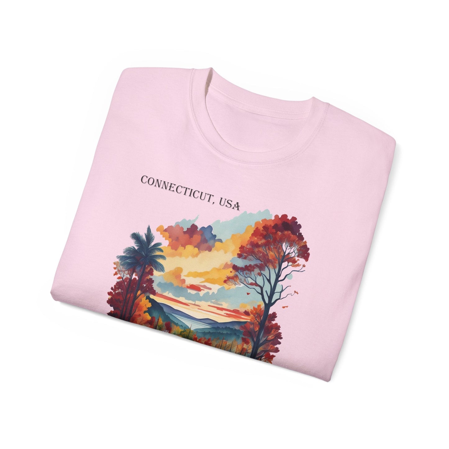 Connecticut Graphic Unisex Cotton T‑Shirt 1