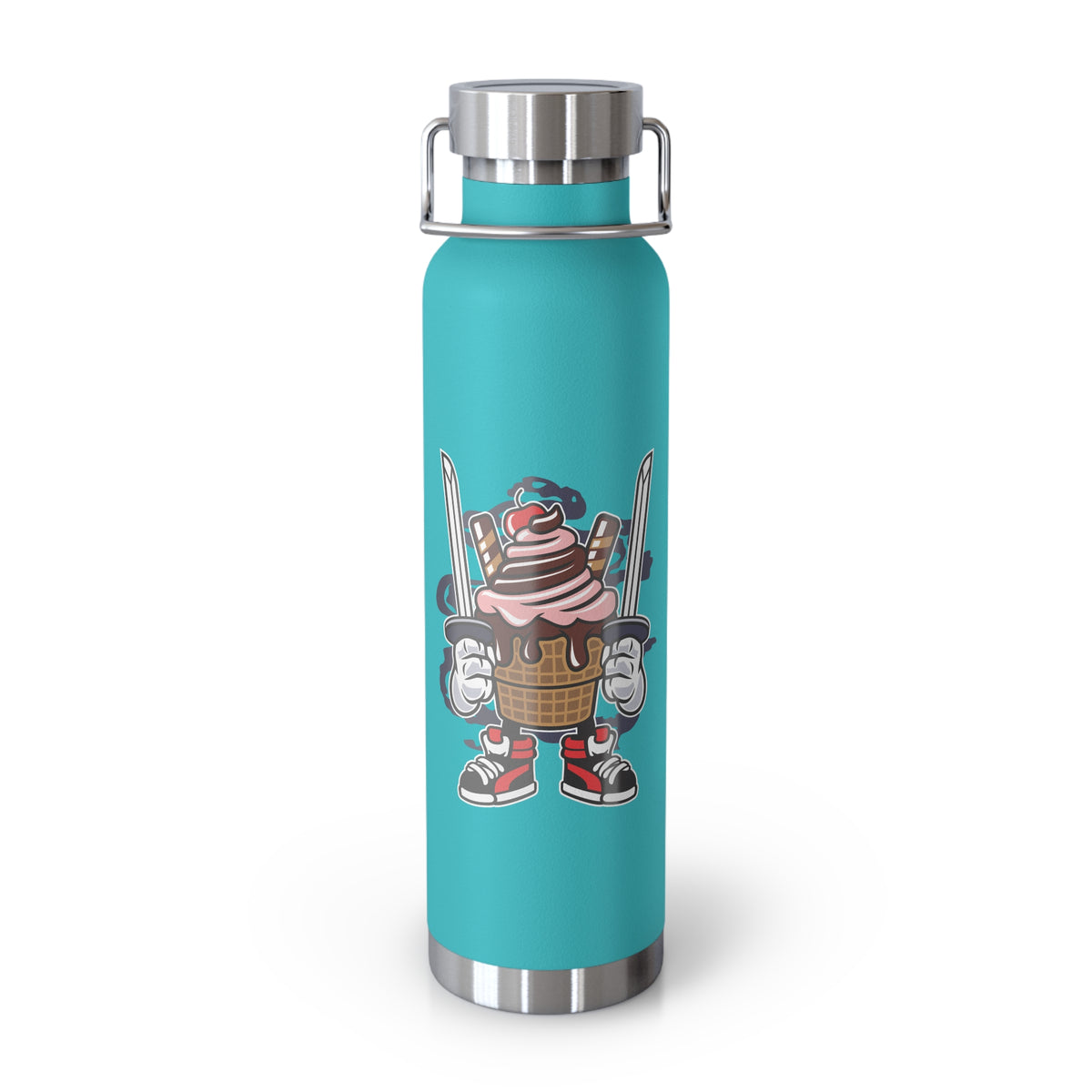 22oz Copper Insulated Water Bottle with Cartoon Design - CV94