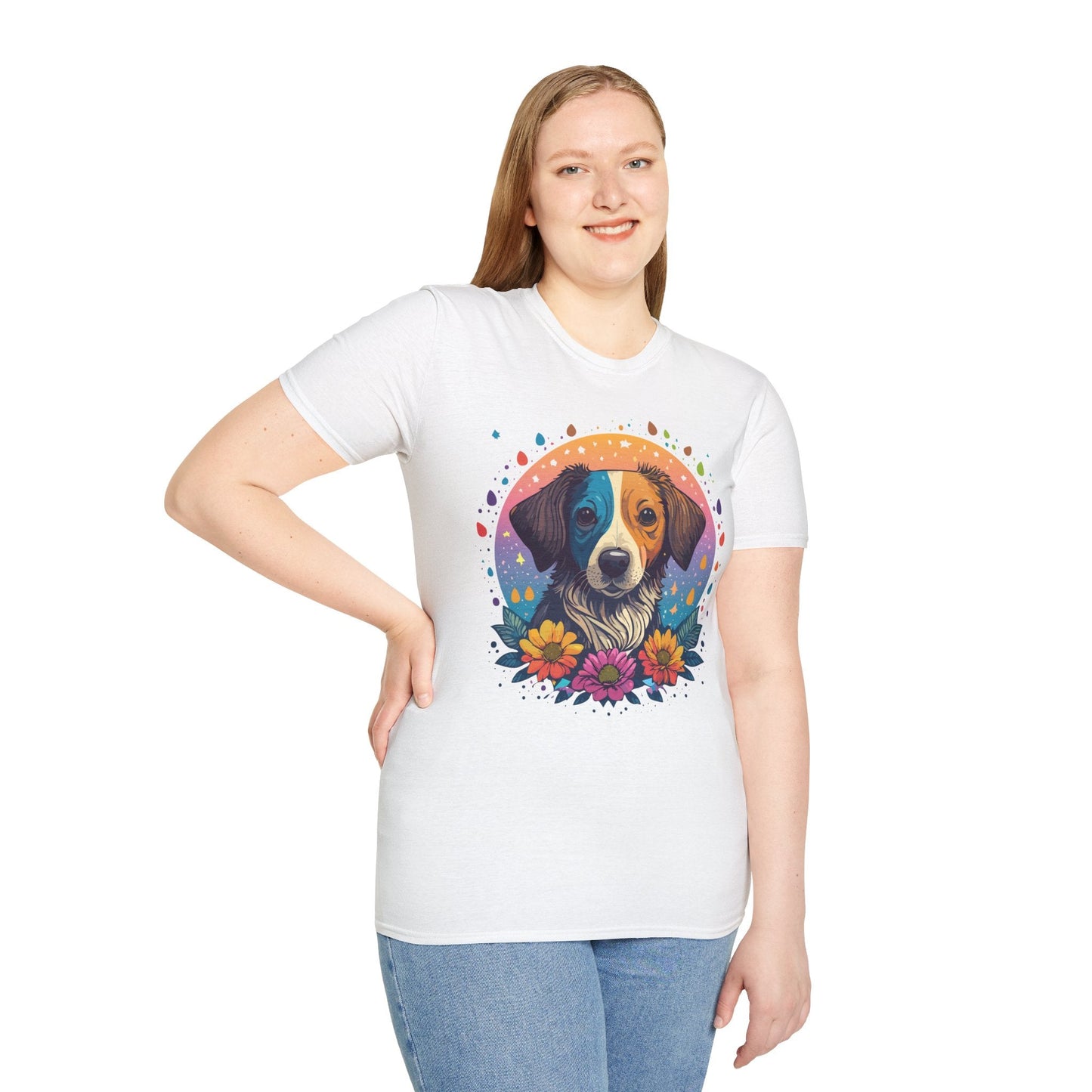 Dog Shirt Unisex Softstyle Tee 100 Percent Cotton Gildan 64000