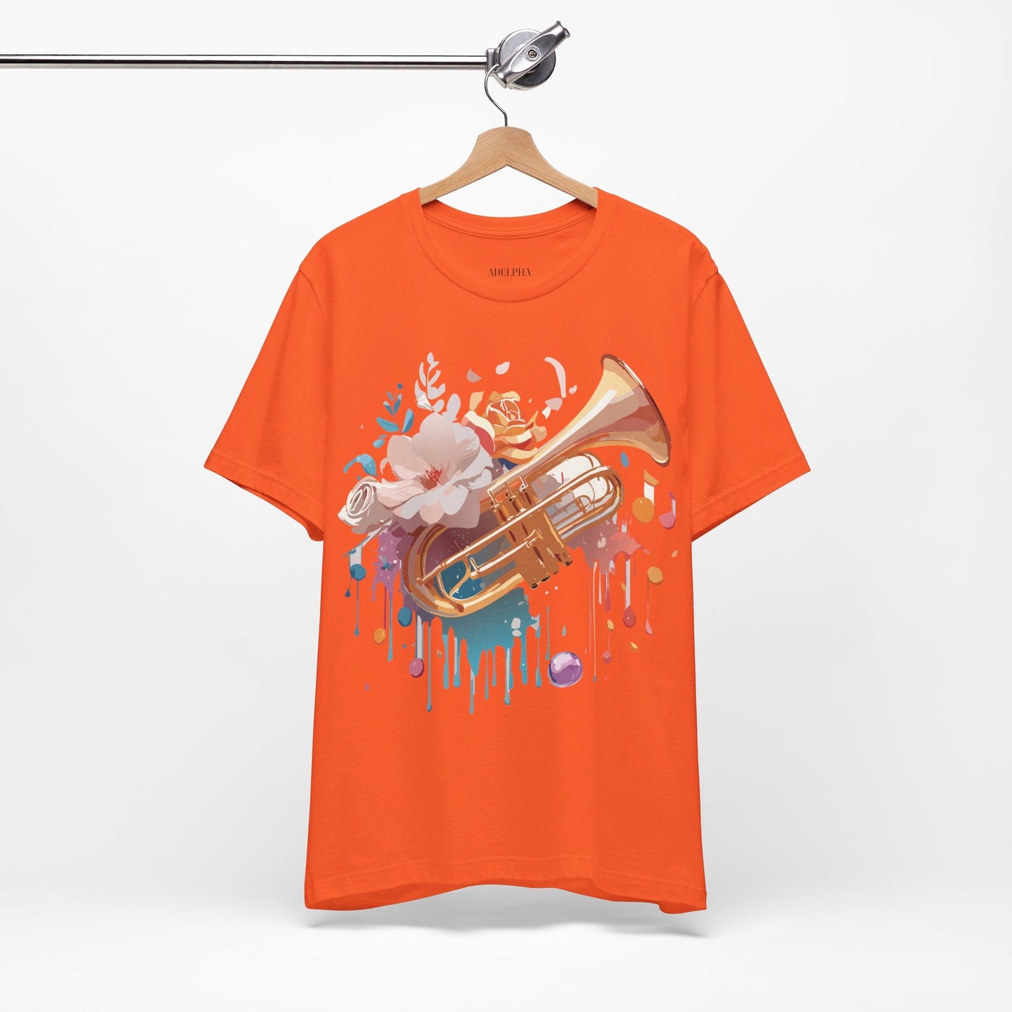 Music Graphic Unisex 100 Cotton Vintage Art with Musical Elements Tee 138