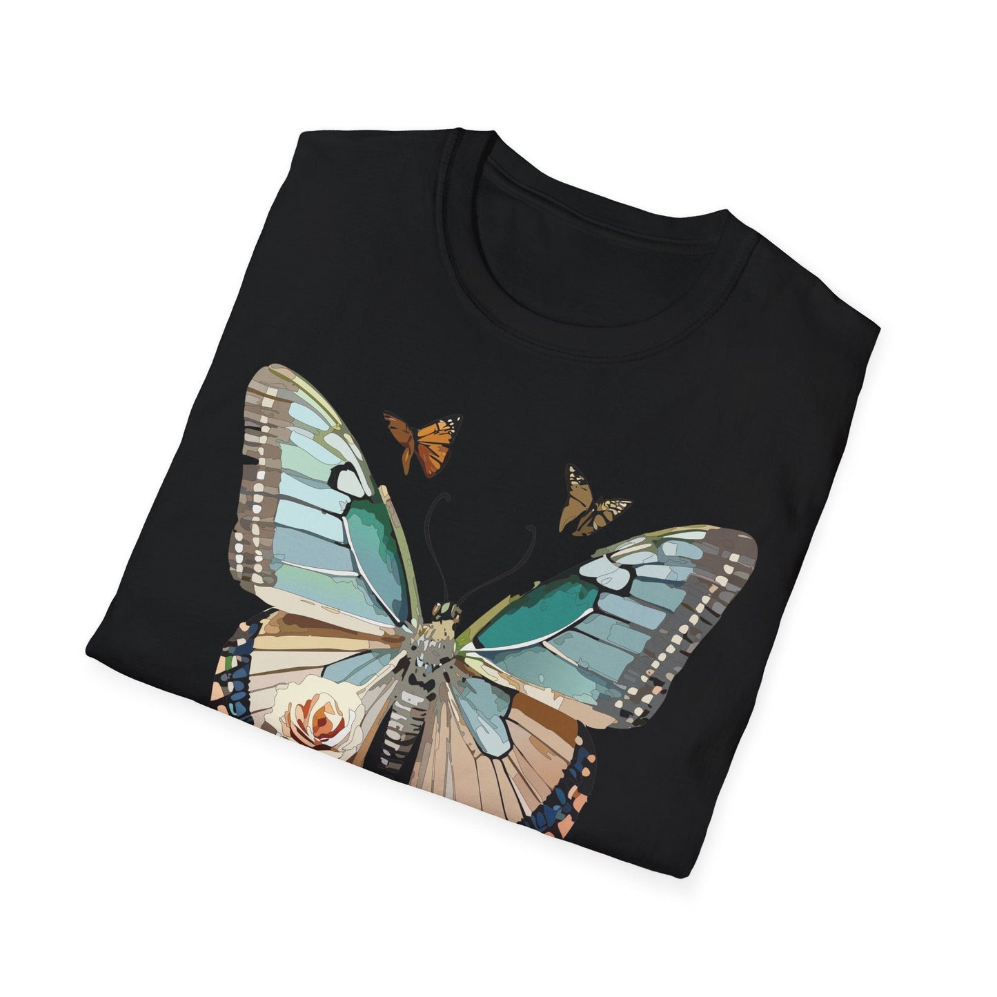Butterfly Shirt Unisex T Shirt Monarch Print Softstyle Premium Gildan 64000 Cotton Tee