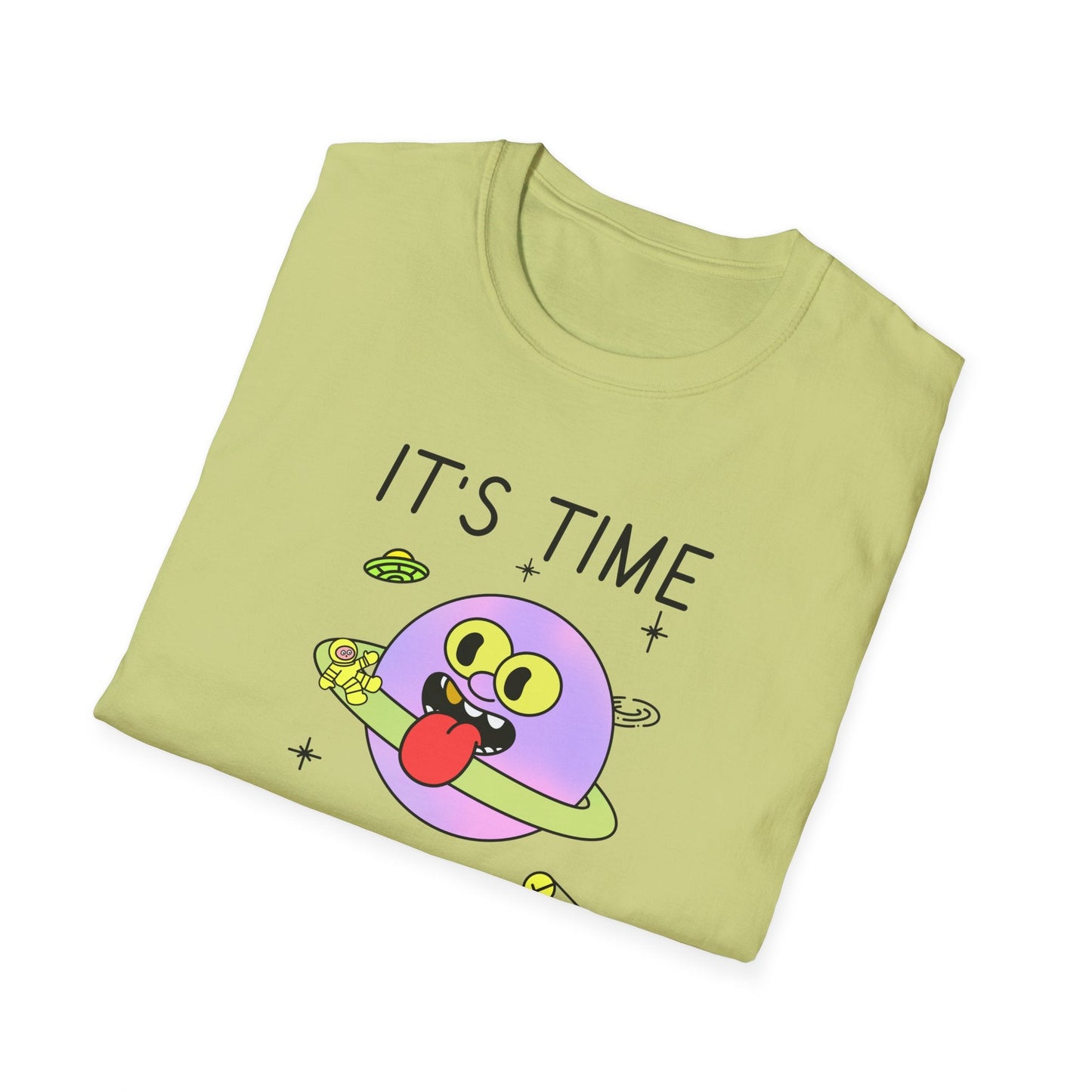 Snack Time Alien TShirt Time For My Favorite Snack Unisex Cotton Cute Space Graphic Tee