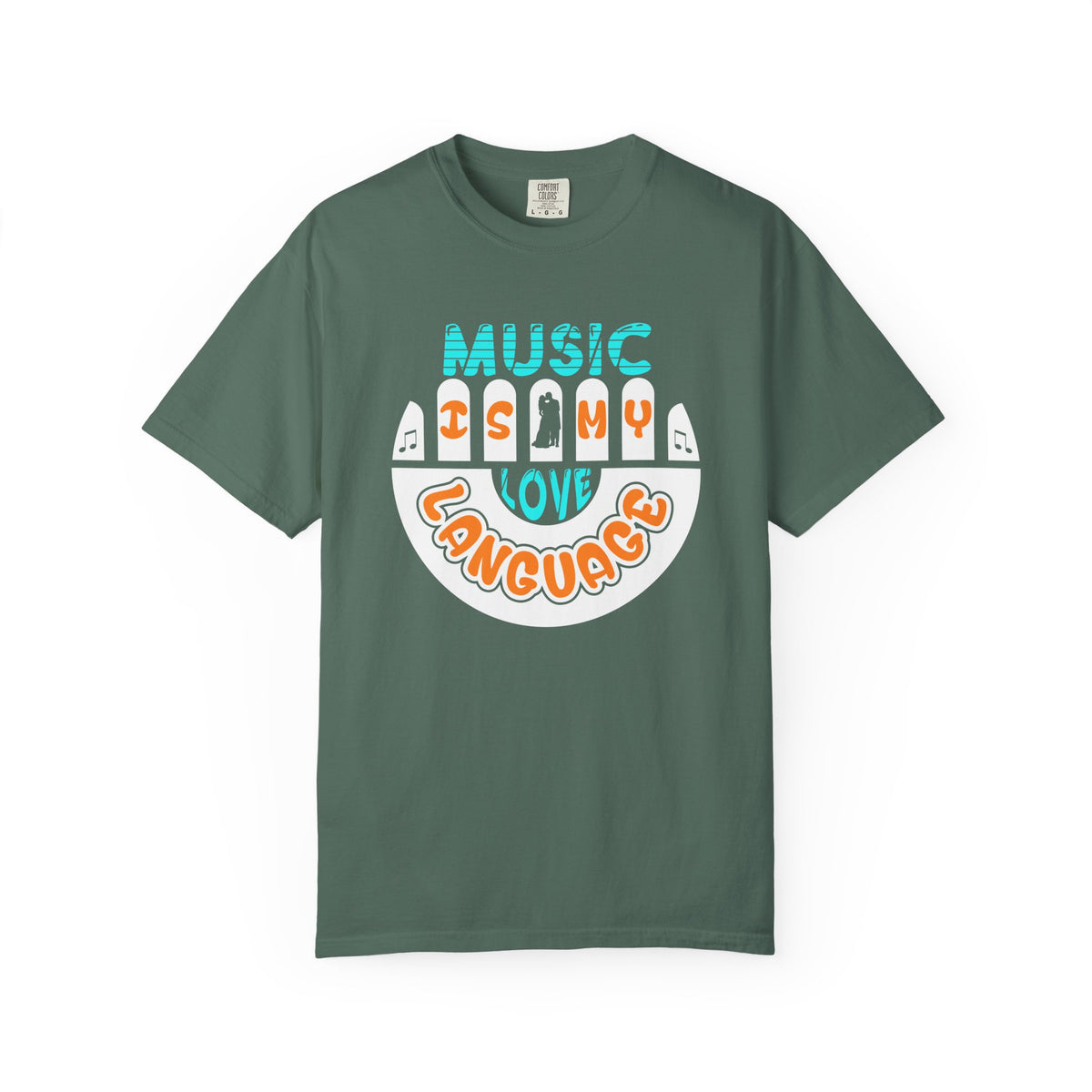 Music Is My Love Language T-shirt Retro Hand Graphic Unisex Cotton Tee 067