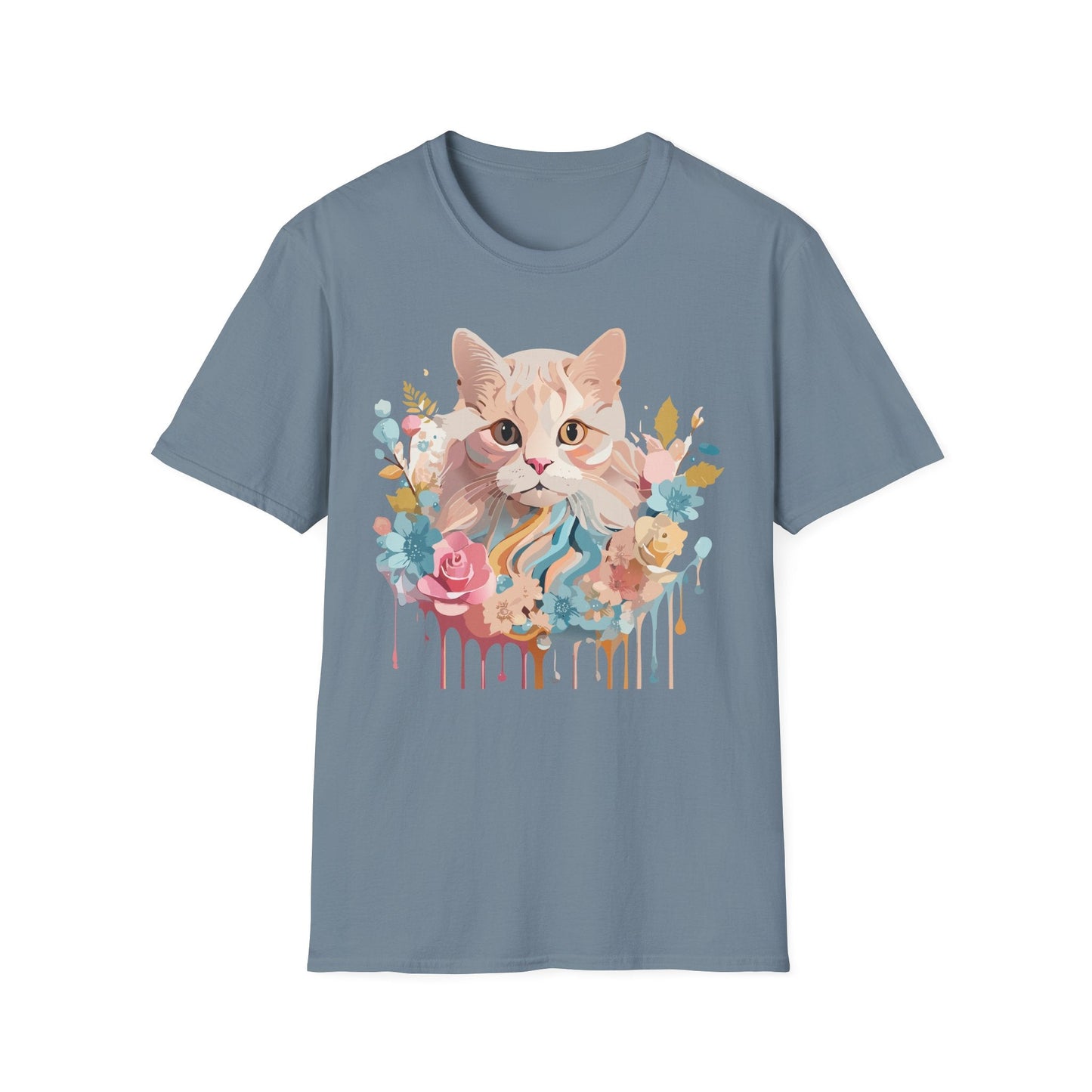 Unisex Cat Shirt Kitten Tee Cat Lover Tee Softstyle 64000 Gildan
