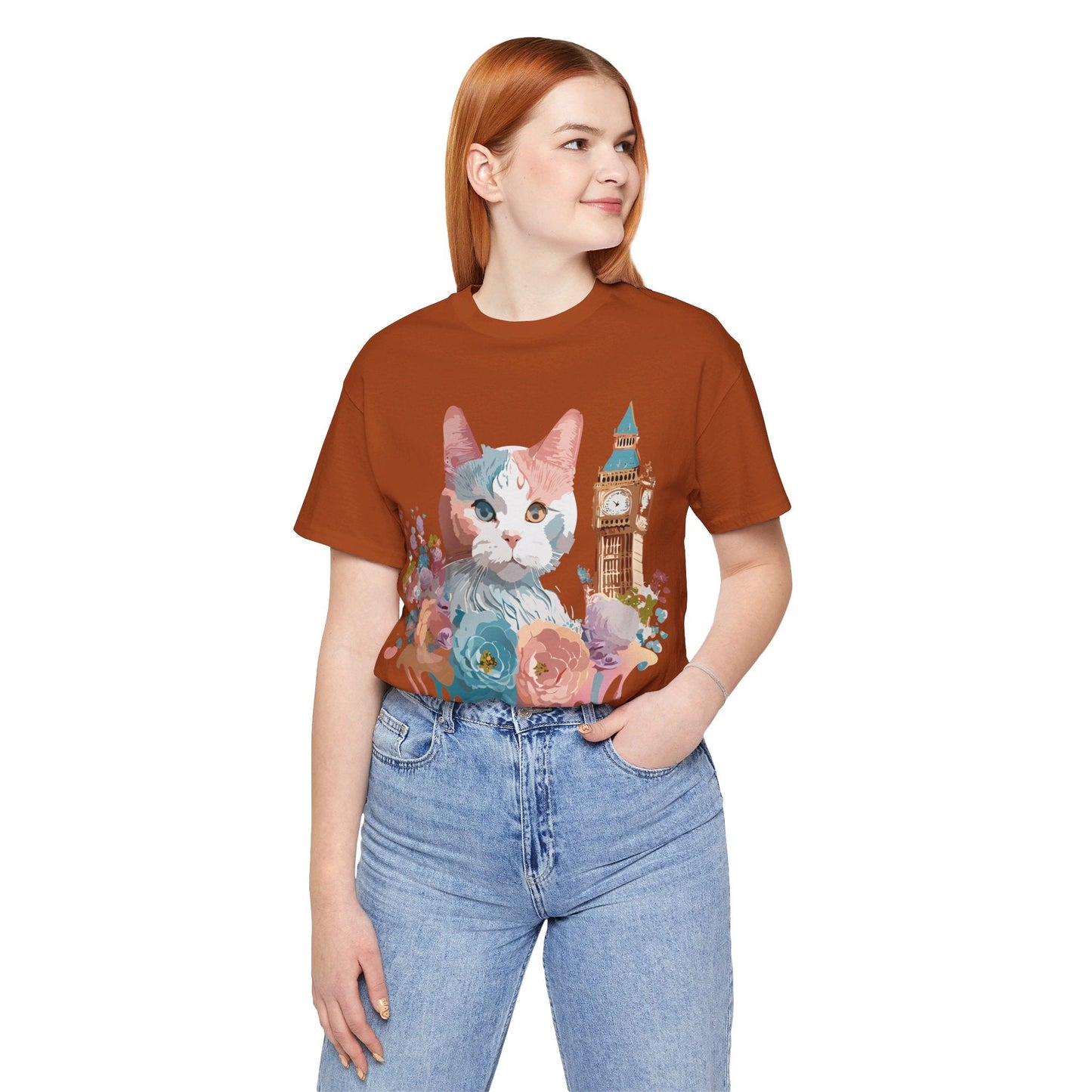 Unisex Cat Graphic Tee With Vintage Inspired Art By Adelpha Brand