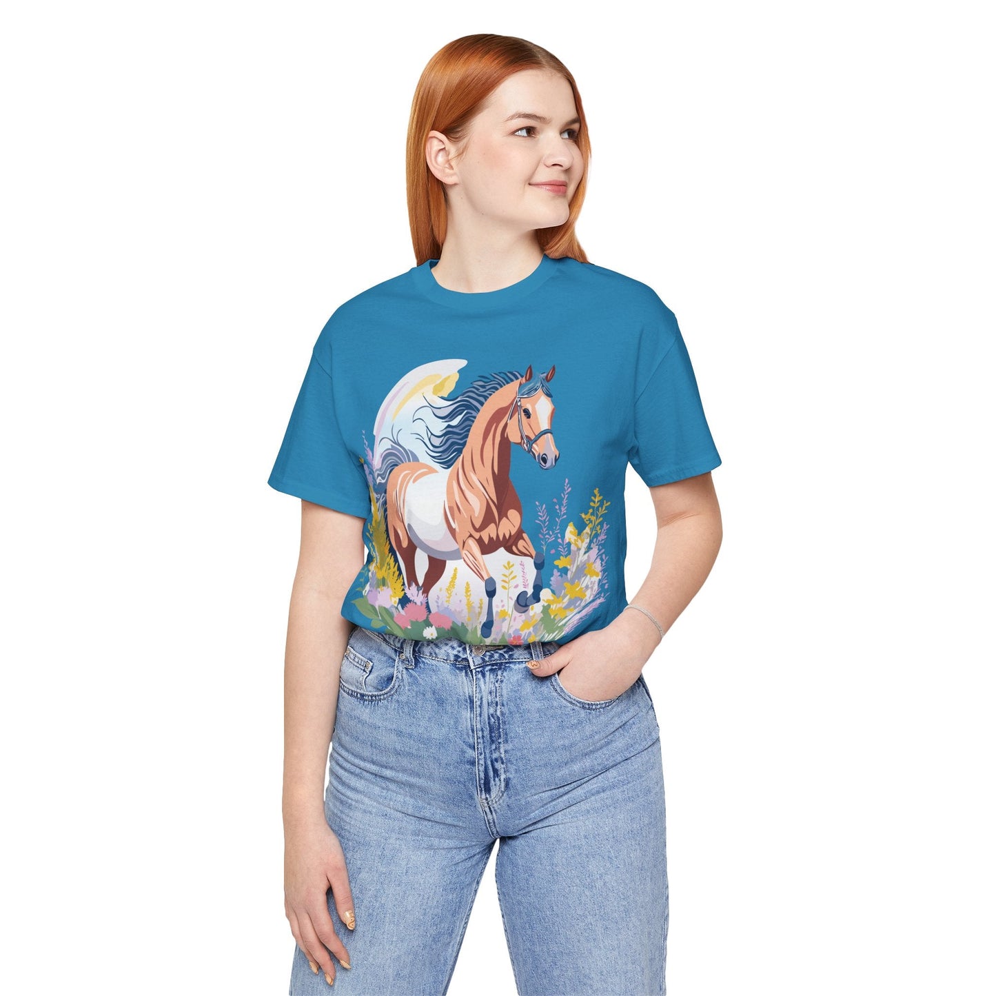 Horse Graphic Unisex 100 Cotton Vintage Animal Art T-Shirt 4