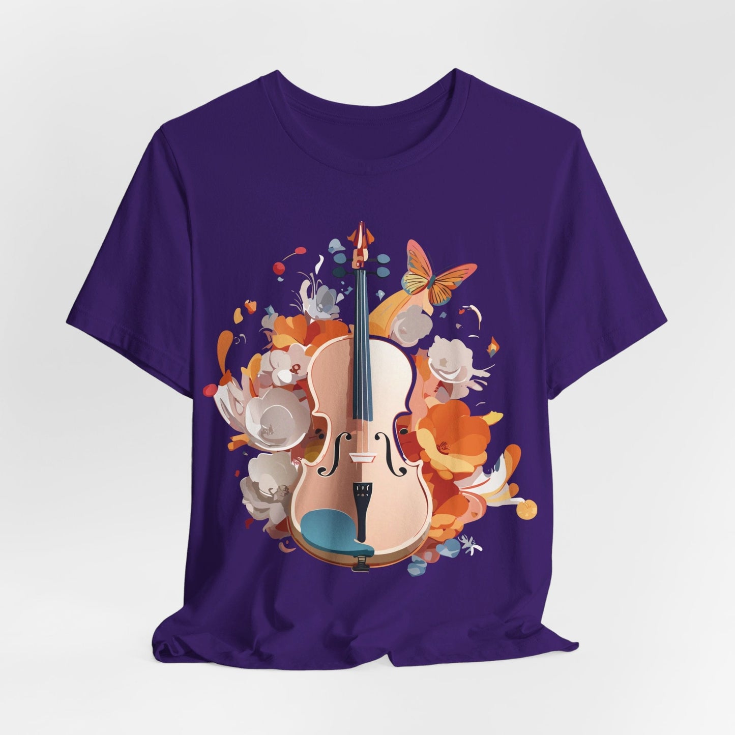 Music Graphic Unisex 100 Cotton Vintage Art with Musical Elements Tee 8