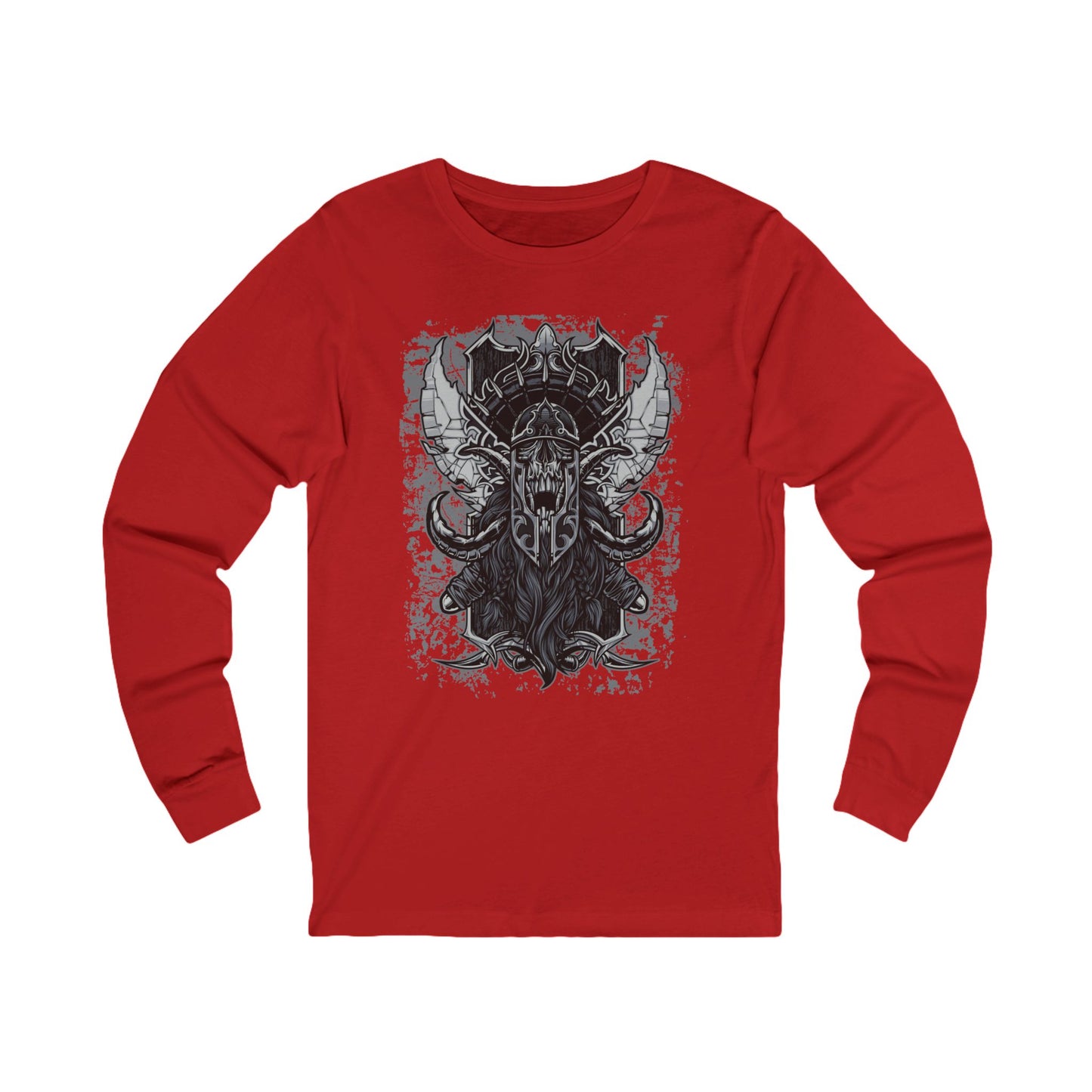 Creepy11 Unisex Skull Long Sleeve Tee, Skull Jersey Shirt, Skeleton T-Shirts with Long Sleeves, Skeleton Art Design Tees