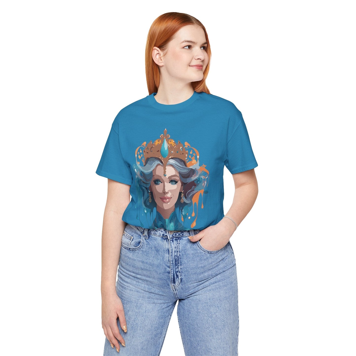 Queen Graphic Tee Unisex Adelpha Vintage Artwork Short Sleeve Premium Casual Wear