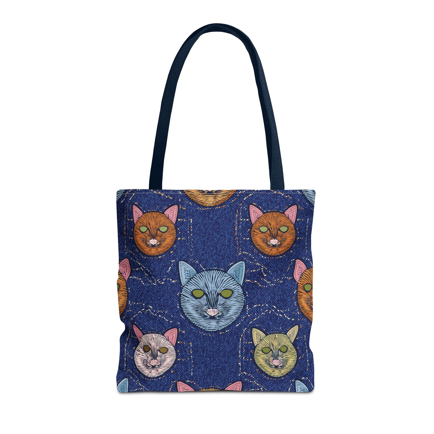Denim Fabric Imitation Print Unisex Canvas Bag Poly Spun 3 Sizes Tote Bag 190-1