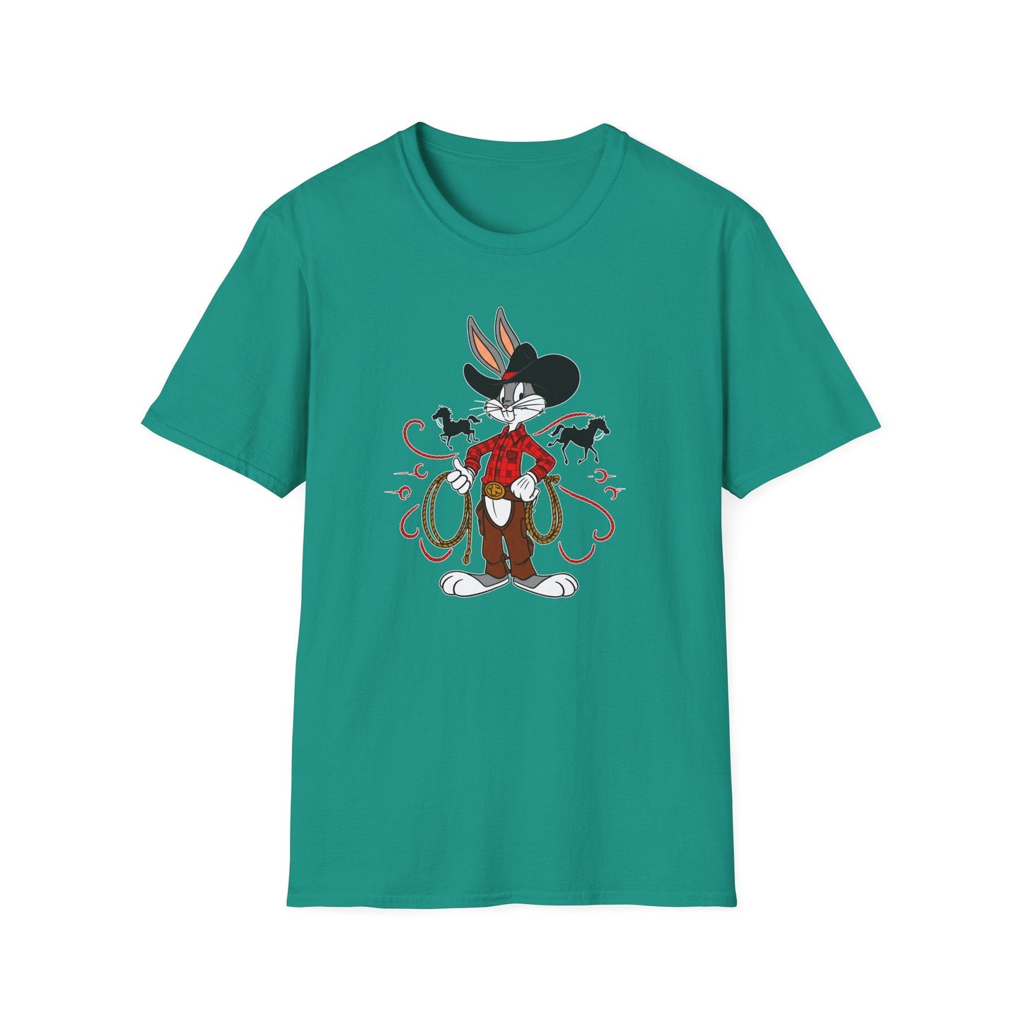 Bugs Bunny Unisex T Shirt Cartoon Design Graphic Tee Gildan Softstyle 64000 Artwork