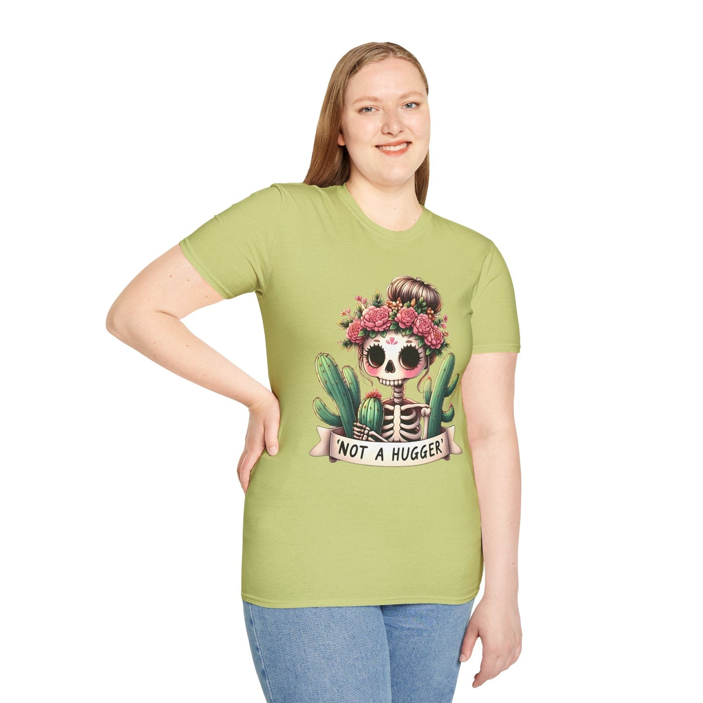 Skull Tee Shirt Unisex Skeleton Design Softstyle Cotton Tee Light Breathable Comfort Gildan 64000