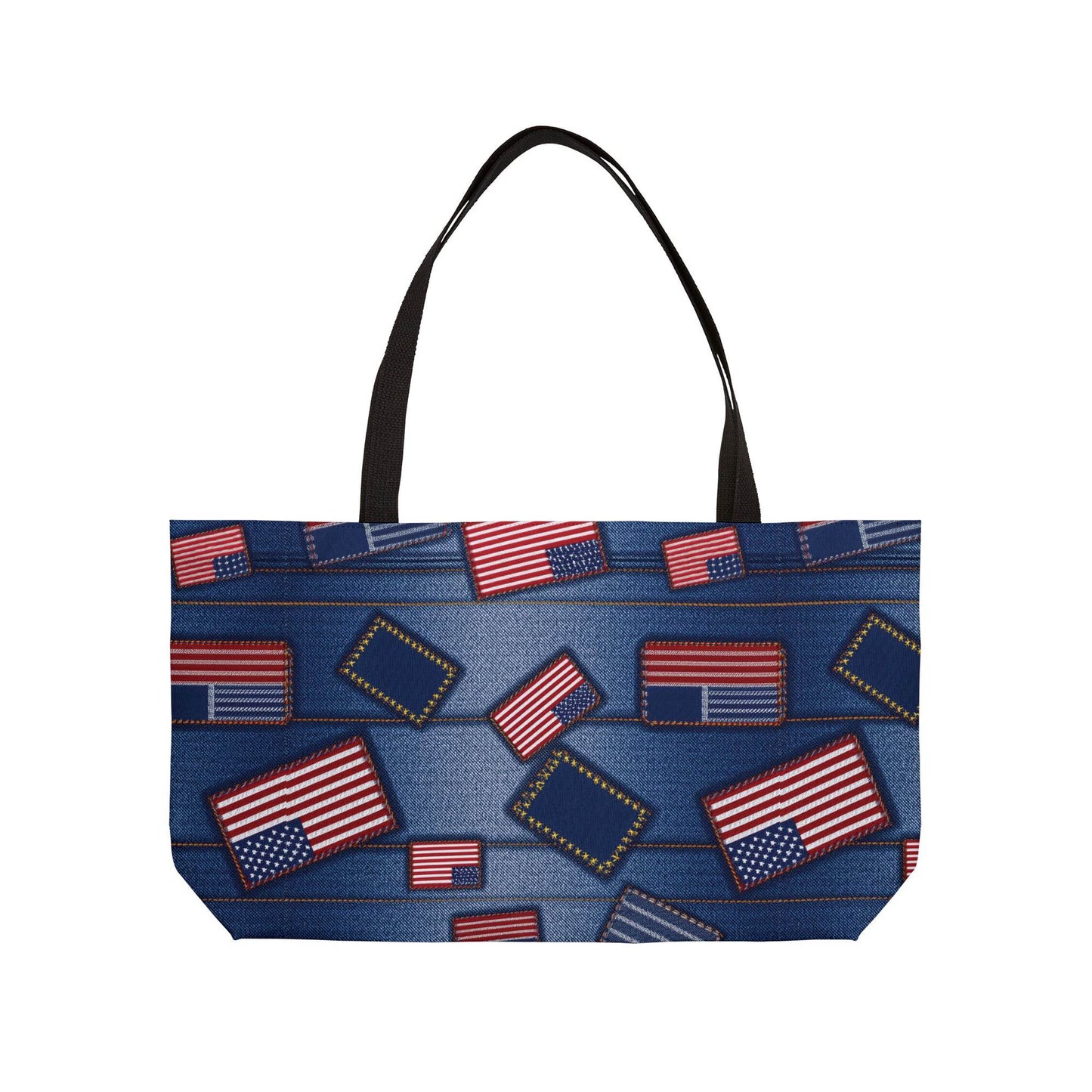 4th of July Denim Color Imitation Print Unisex  Yoga Bag  Spun Poly 24x13 Canvas Bag 63