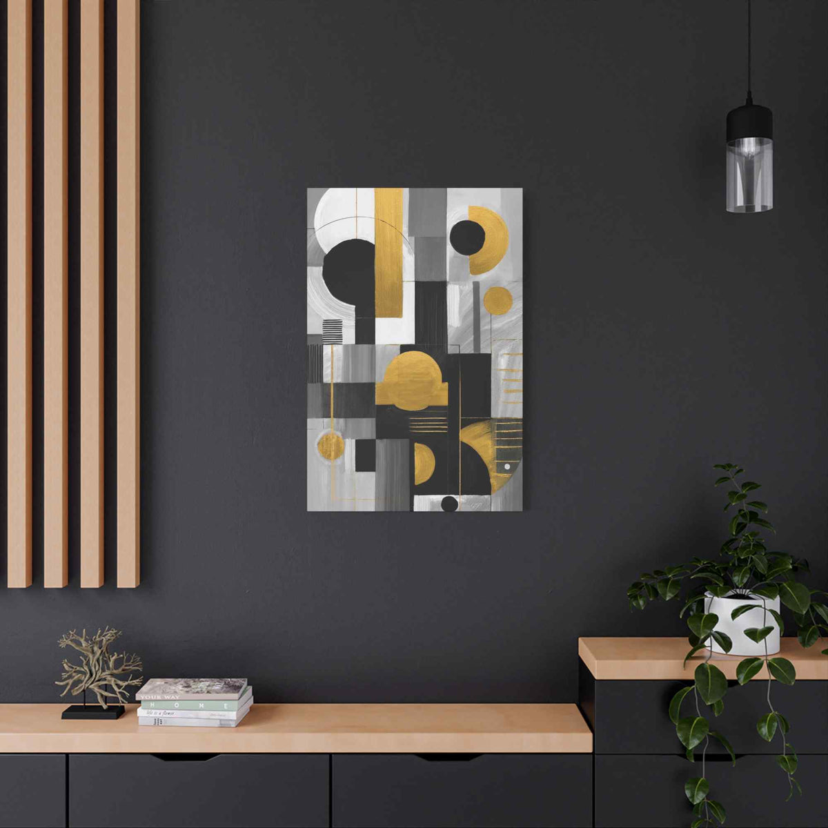 Black Abstract Painting Print Canvas 20x24,20x30,24x30, 24x32,24x36,30x40, 32x48,36x48,40x60 Pine-Wood Inner Frame ABS-19