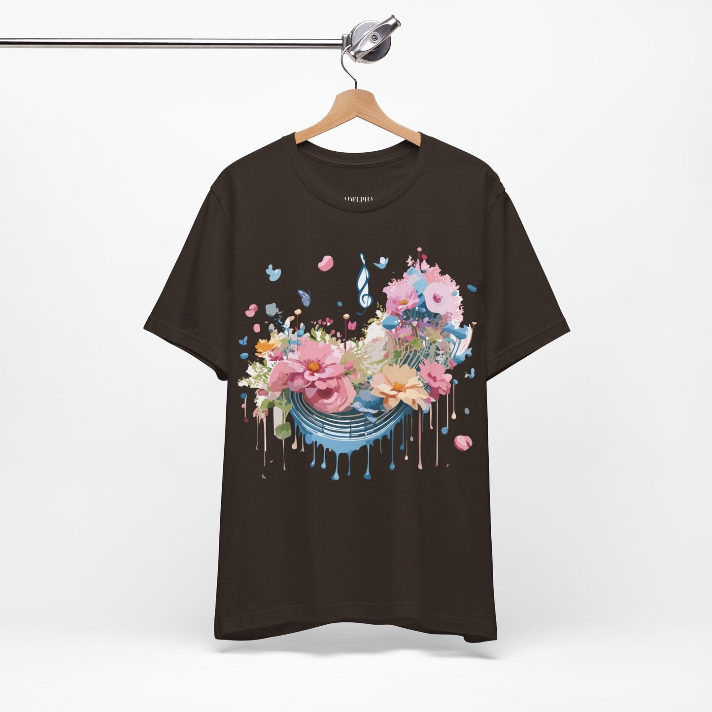 Music Graphic T Shirt Unisex Short Sleeve Jersey Tee Adelpha Vintage Inspired Art