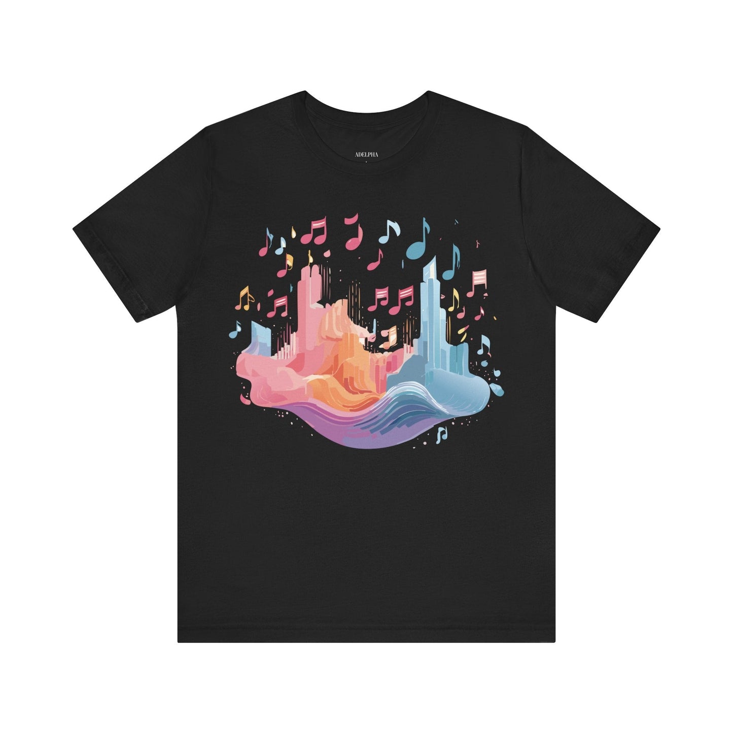 Music Graphic Unisex 100 Cotton Vintage Art with Musical Elements Tee 23