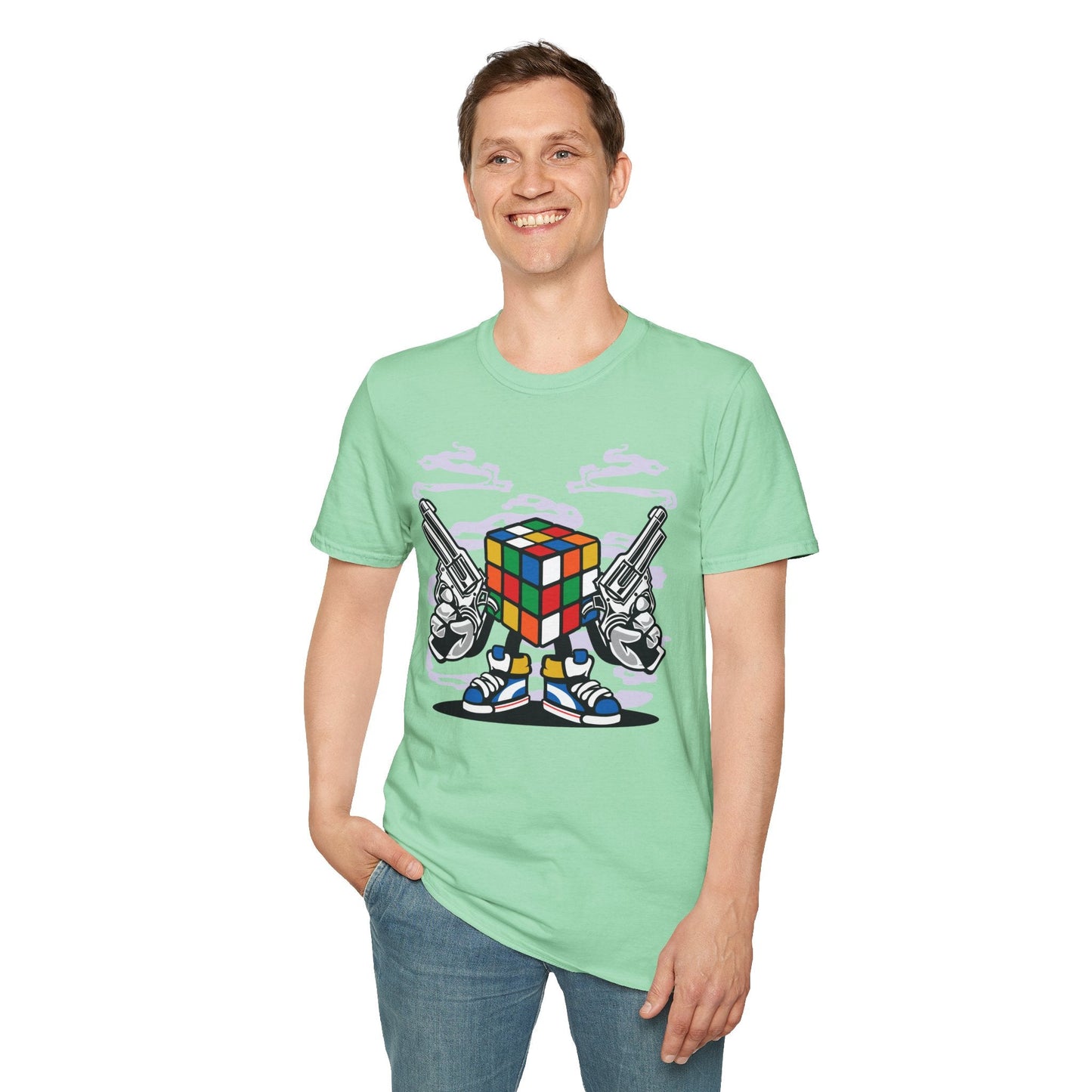 Cartoon Animation Funny T Shirt Gildan Softstyle 64000 Unisex Short Sleeve Cotton Tee