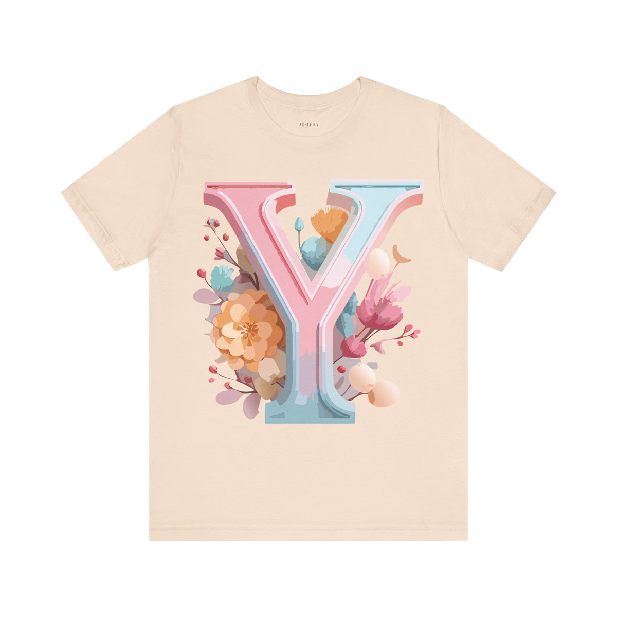 Letter Y Graphic Unisex Cotton Bella+Canvas Tee with Art Letter Design