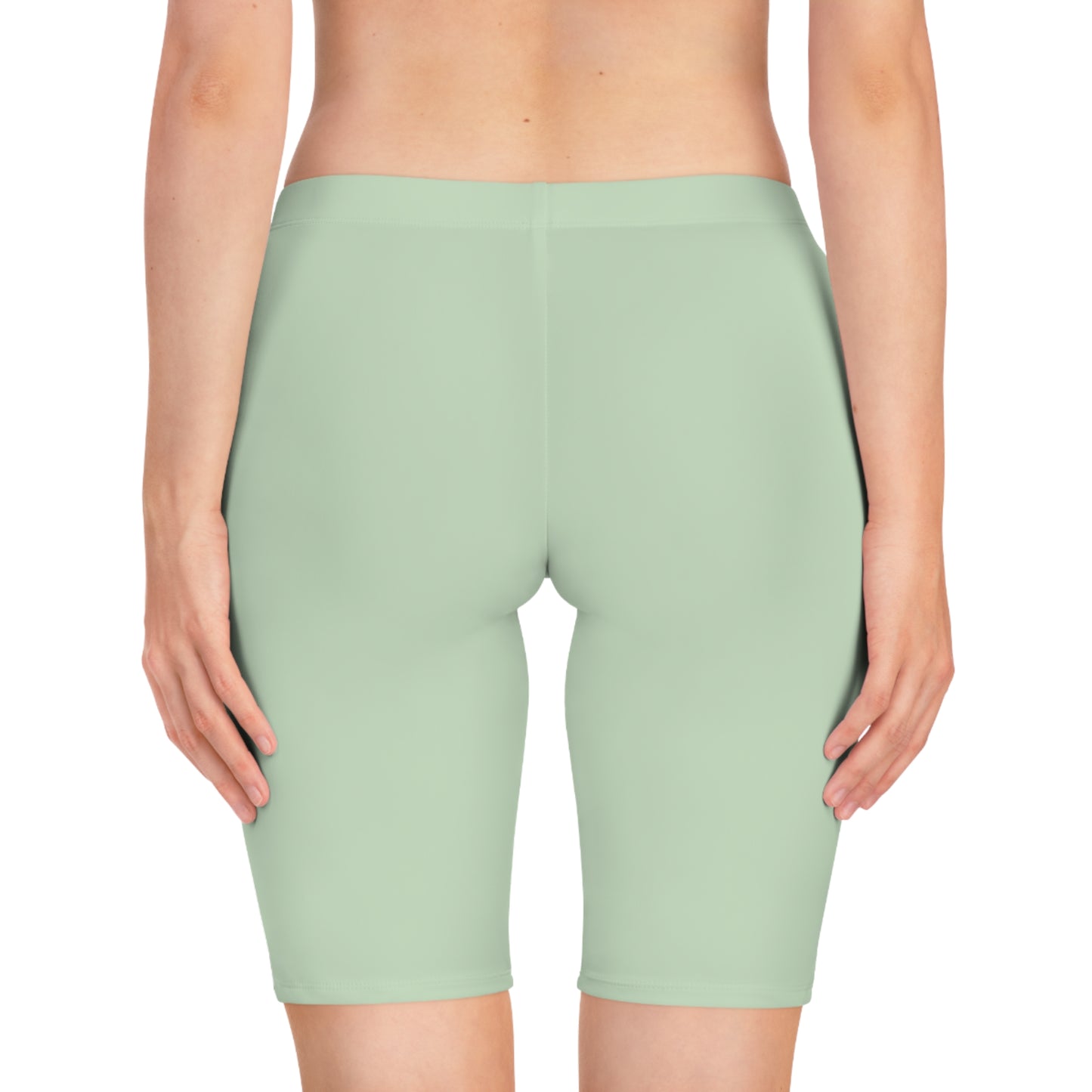 Green Color Biker Shorts, Green Biker Shorts