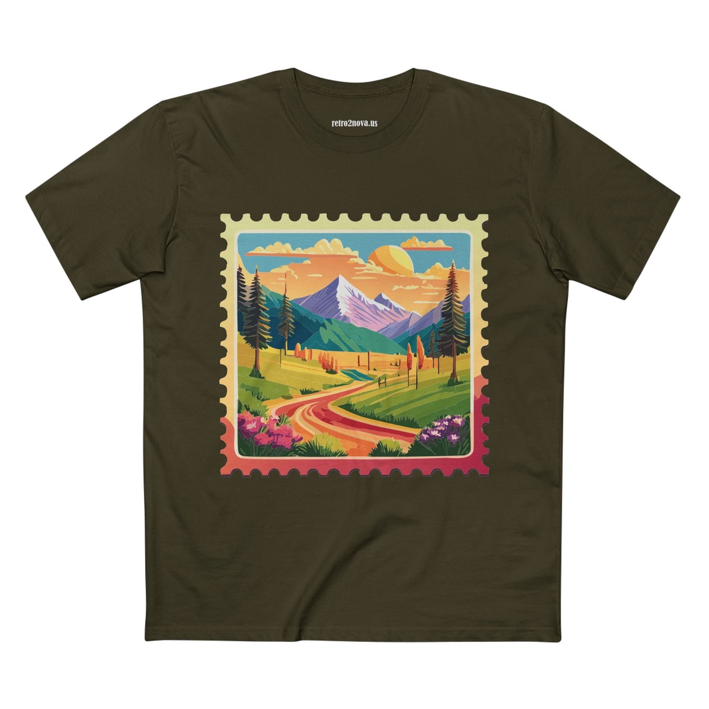 Stamp Shirt Postage Stamp Tee Unisex Premium Cotton With Original Art Design Retro2Nova