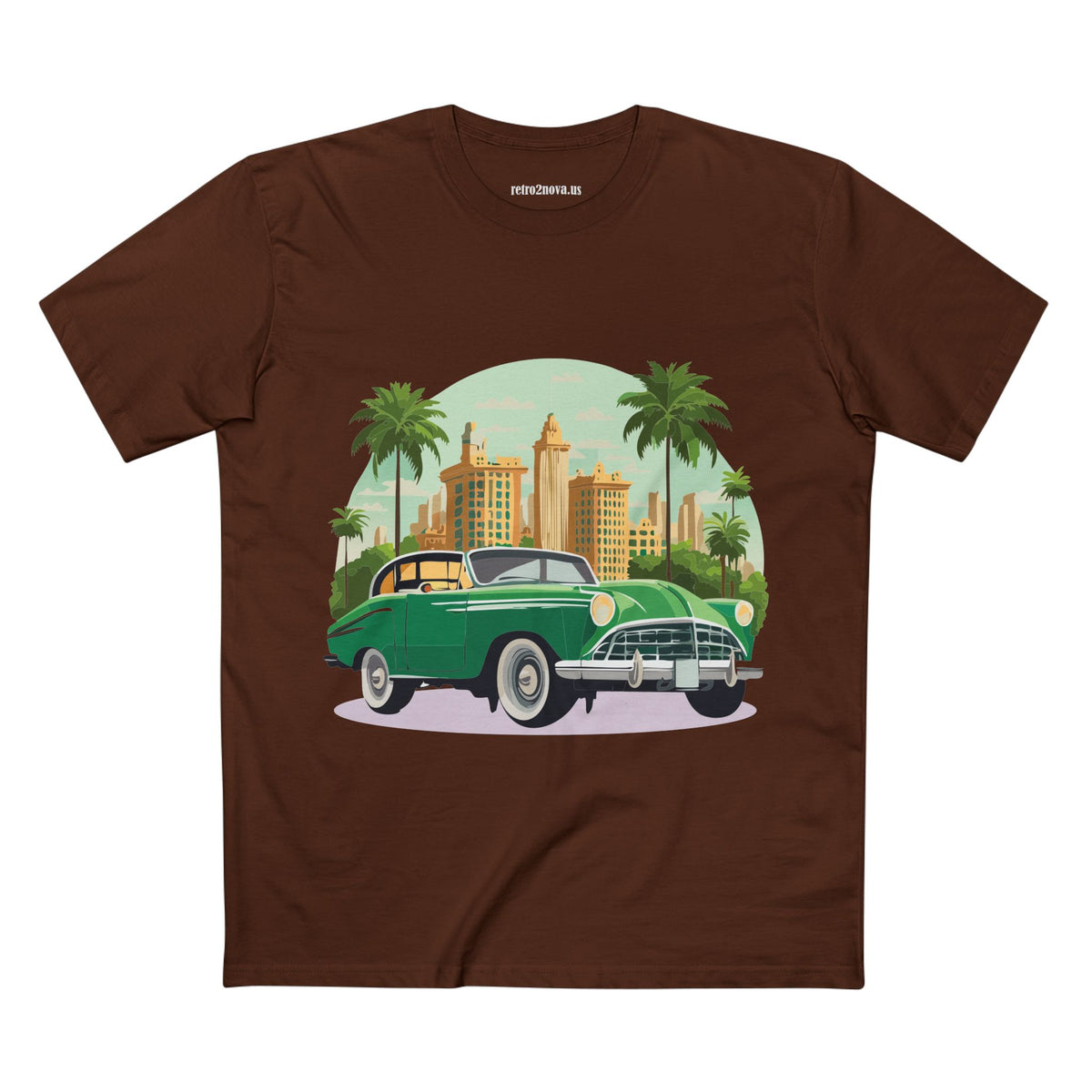 Retro Car Vintage Graphic Tee Staple Unisex 100 Cotton Tee Shirt - RC-18