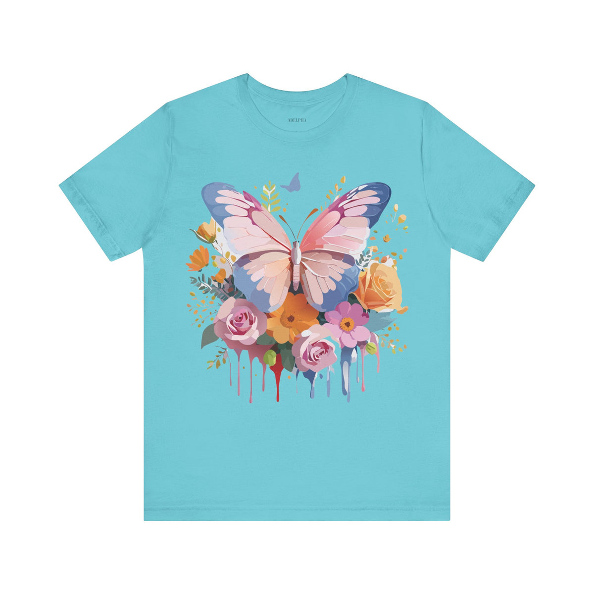 Butterfly Graphic Unisex Cotton Bella+Canvas Tee with Art Design n27