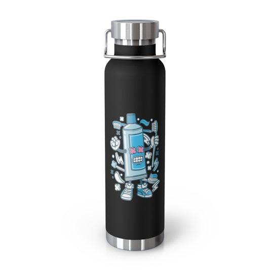 22oz Copper Insulated Water Bottle with Cartoon Design - CV39