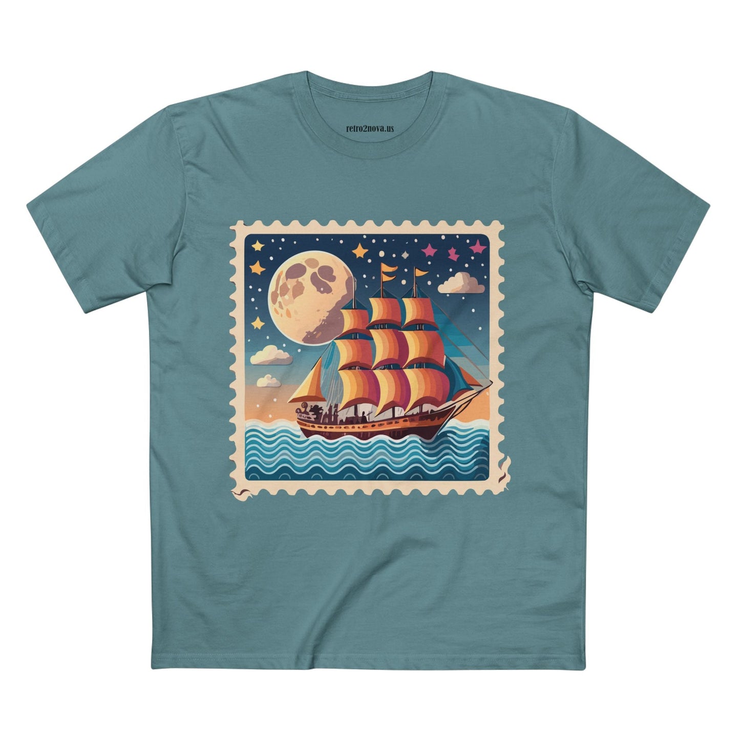 Stamp Shirt Postage Stamp Shirt PS 42 Unisex Premium Cotton Tee With Original Art Design Retro2Nova