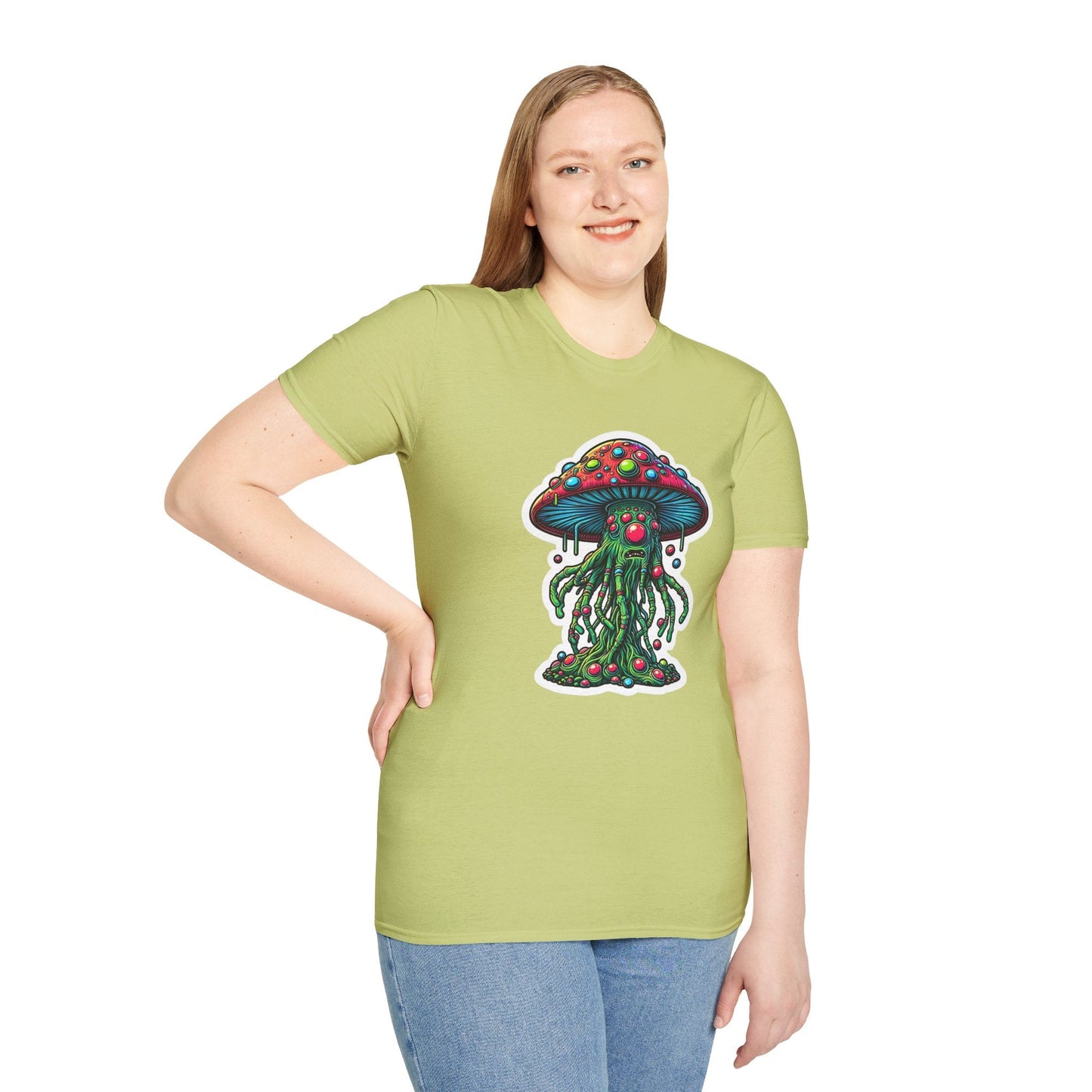 Mashroom Tee Shirt Unisex Funny Mashroom Shirt With Fungus Art Design Gildan Softstyle 64000