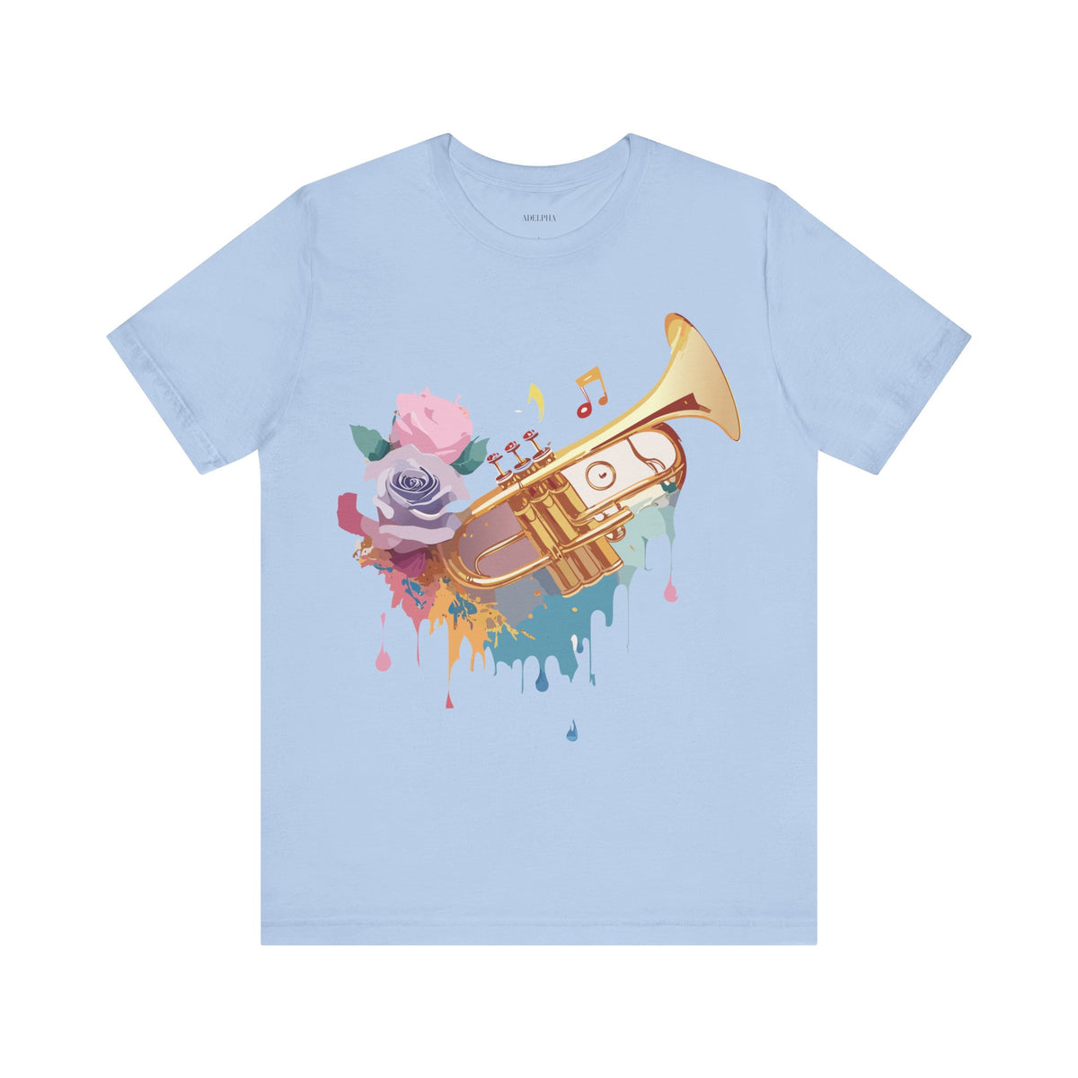 Music Graphic Unisex Cotton Bella+Canvas Tee with Art Design m164