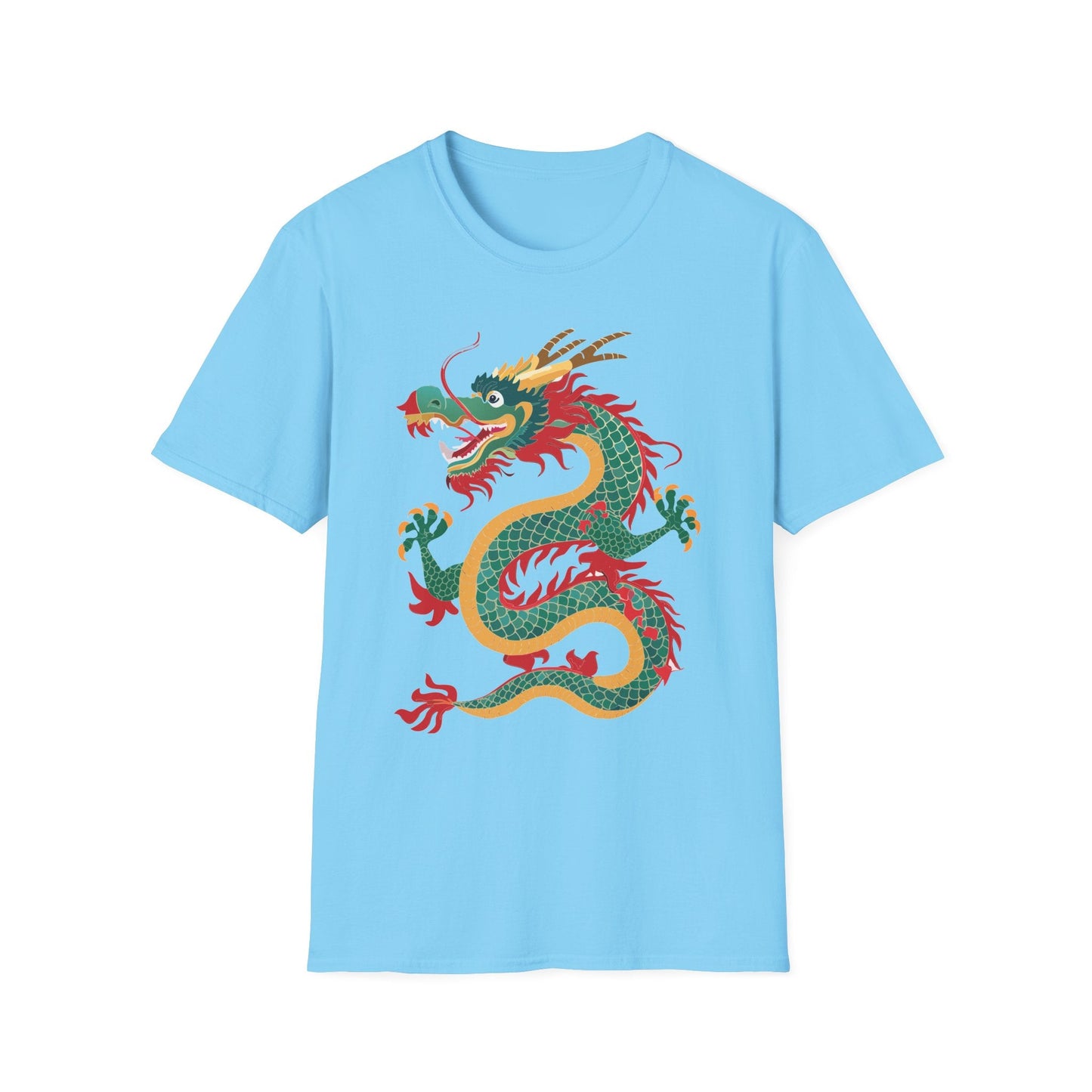 Dragon Graphic Unisex Cotton Softstyle Art Design Tee With Animals 3