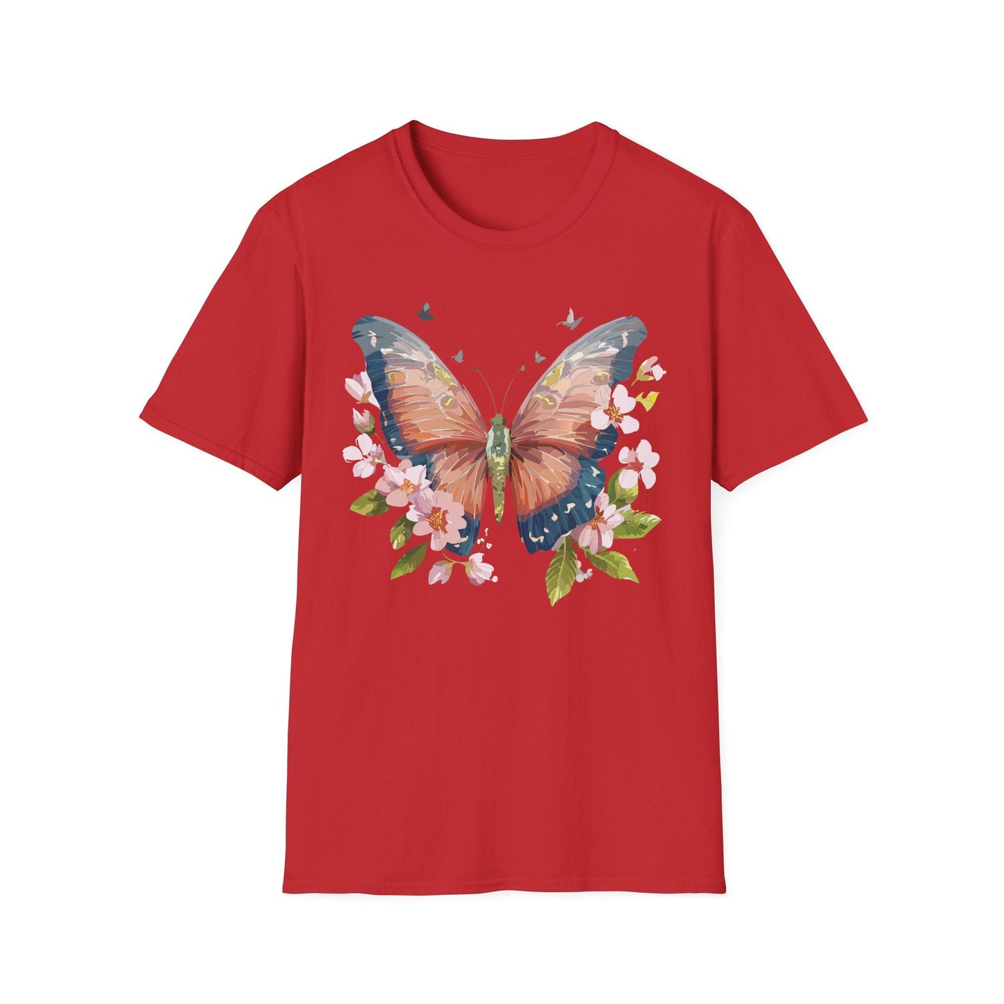 Unisex Monarch Butterfly T Shirt Softstyle 64000 Gildan Ring Spun Cotton Tee Lightweight Comfort