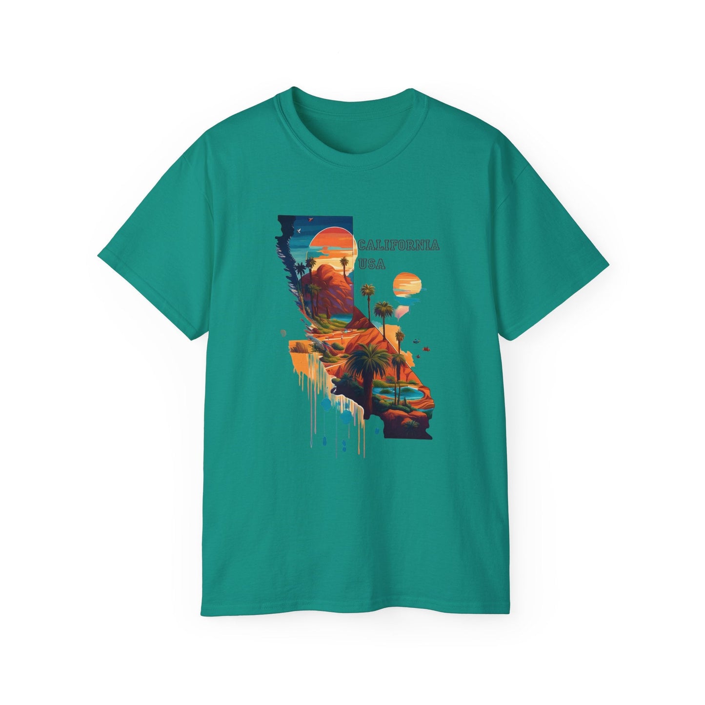 California Graphic Unisex Cotton T‑Shirt 2