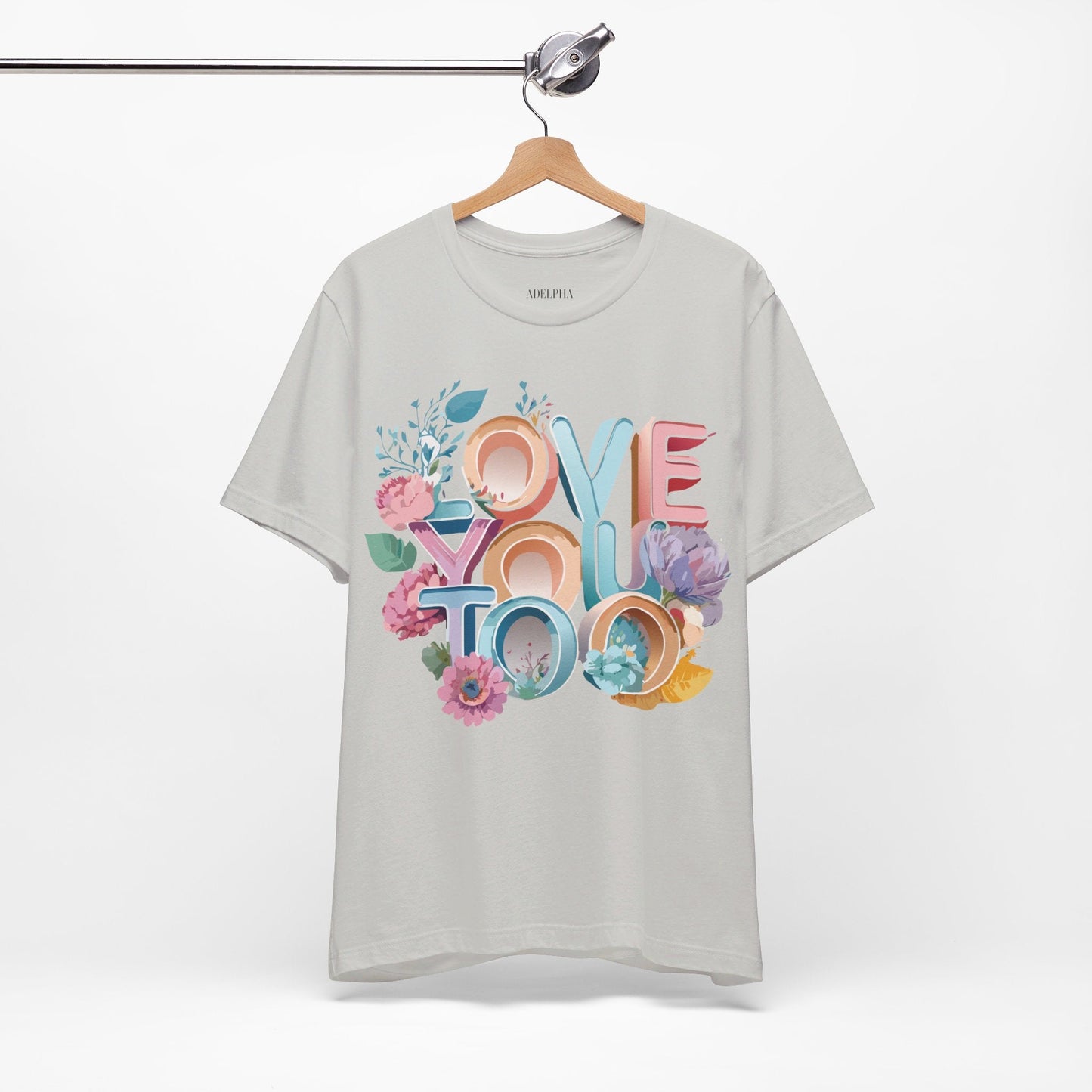 Valentine Day Graphic Unisex 100 Cotton Vintage Artwork with Love and Flower Design Tee 39