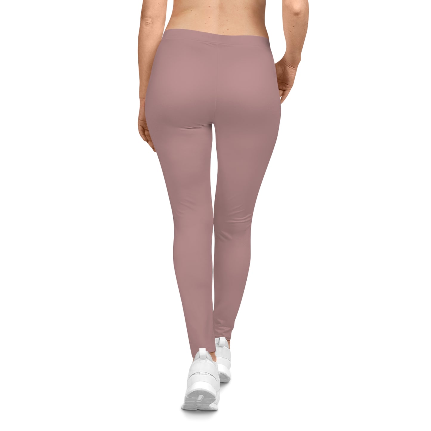 Rosy Taupe Color Women's Poly-Span Casual Leggings XS-2XL