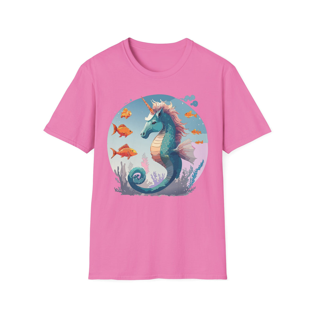 Sea Unicorn Seahorse T-Shirt | Nautical Mythical Creature Tee