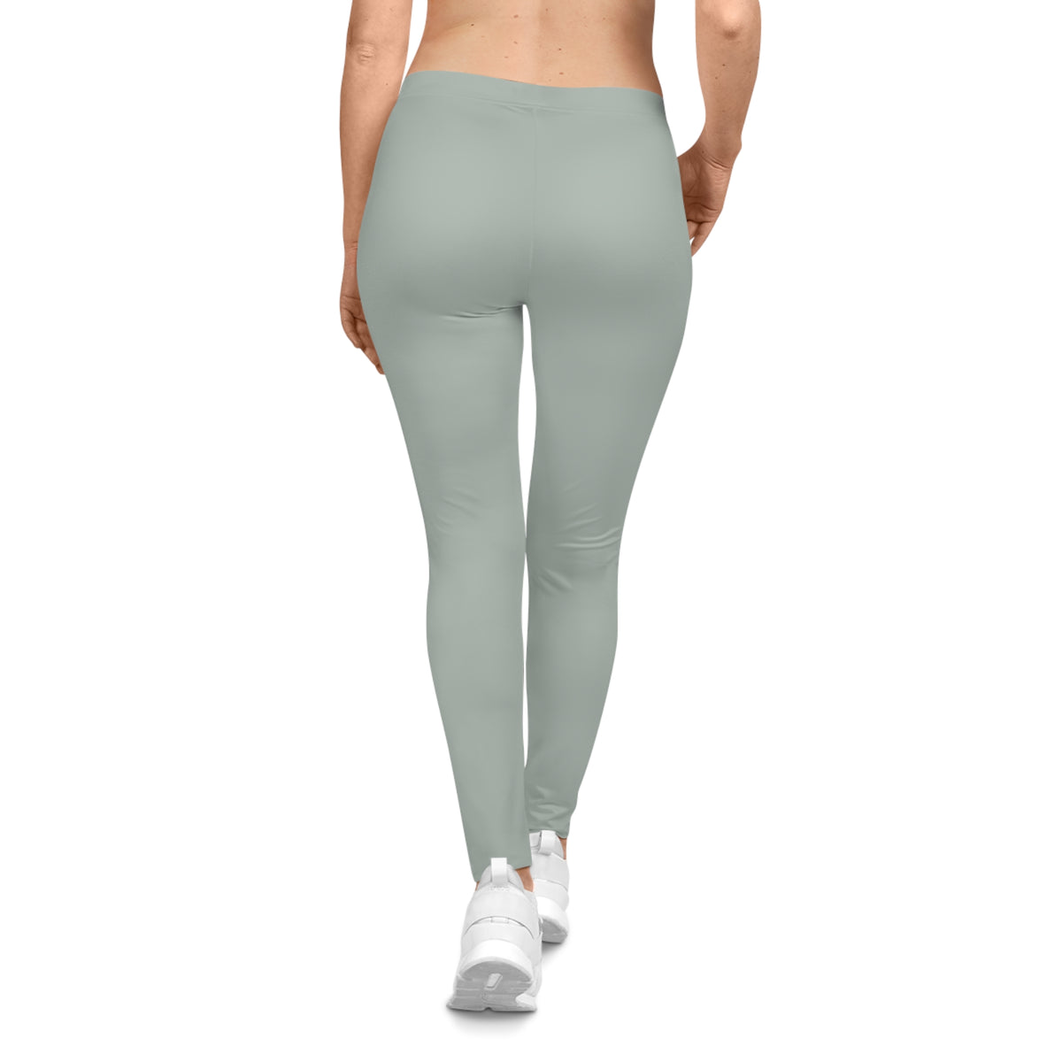 Light Ash Jade Mint Color Women's Poly-Span Casual Leggings XS-2XL