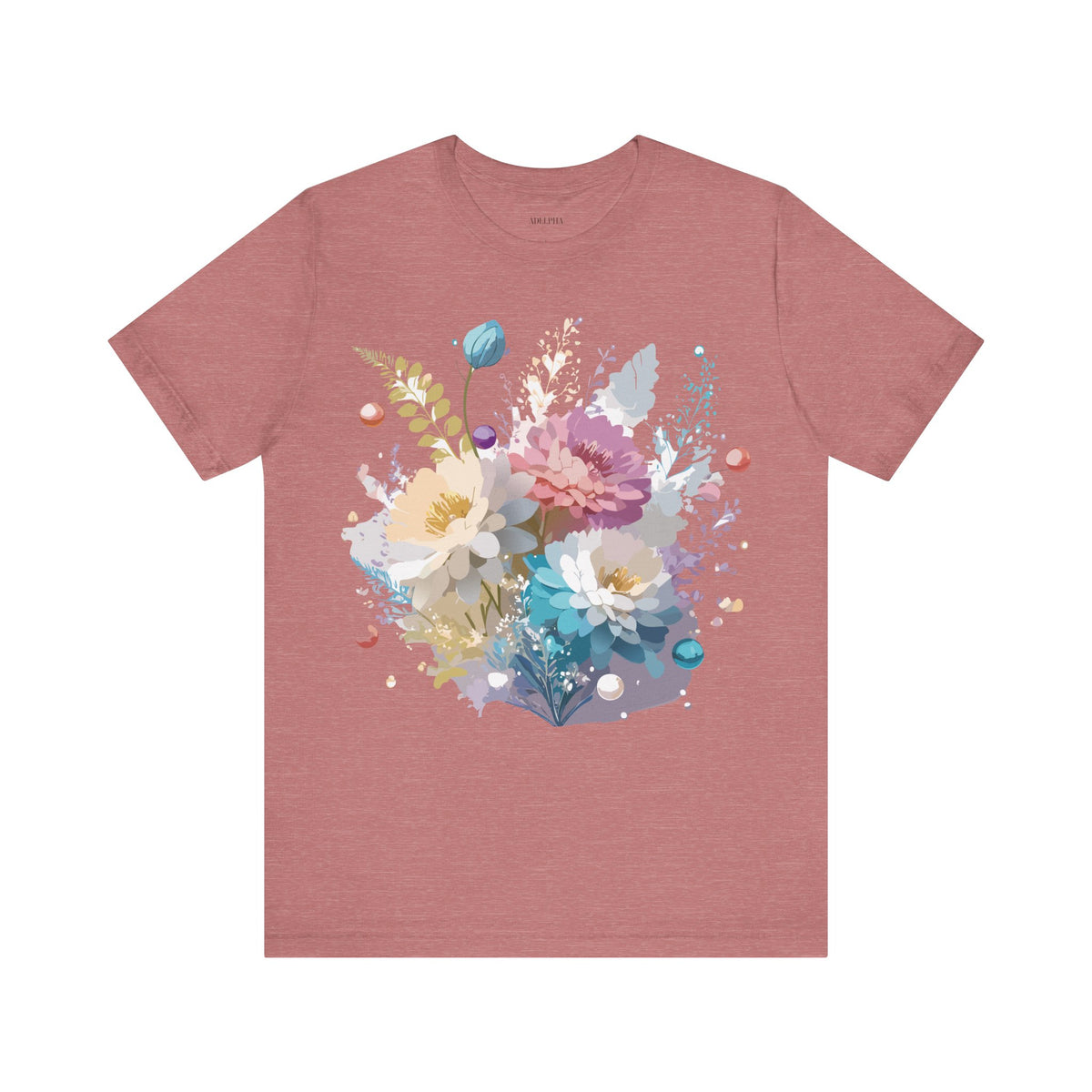 Floral Graphic Tee Shirt - Bella+Canvas Unisex 100 Cotton 8