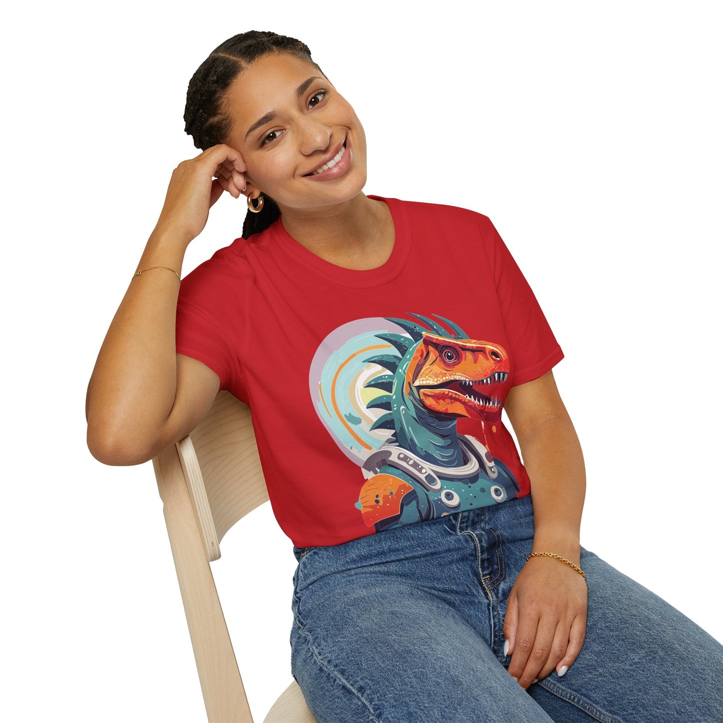 Alien Graphic Unisex Cotton Softstyle UFO Artwork Tee 4