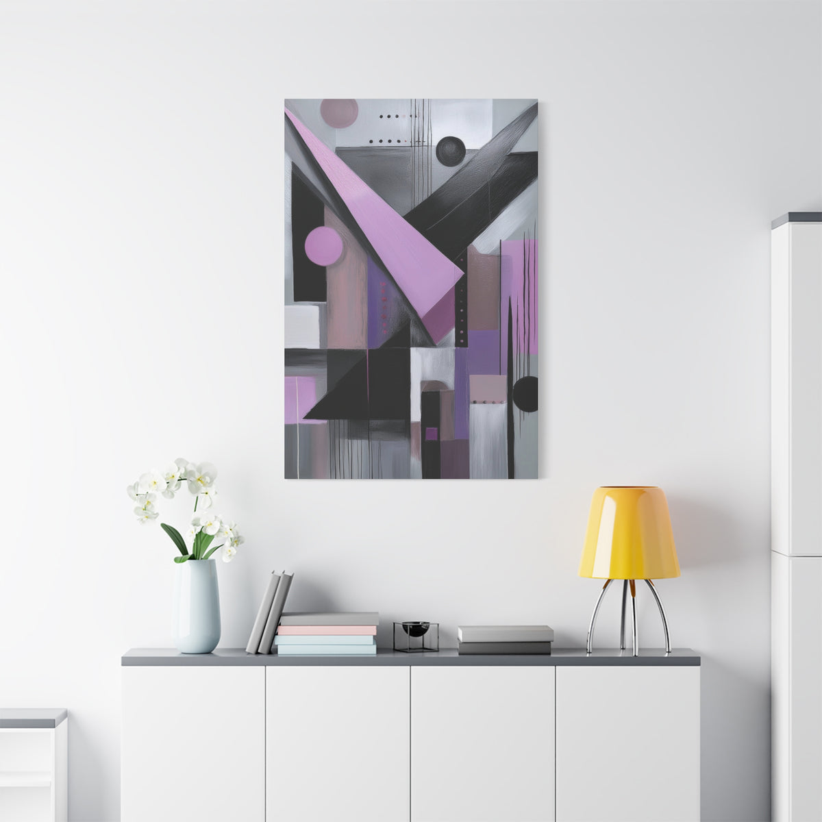 Abstract Geometric Painting Print Canvas 20x24,20x30,24x30 24x32,24x36,30x40 32x48,36x48,40x60 Pine-Wood Inner Frame ABS-43