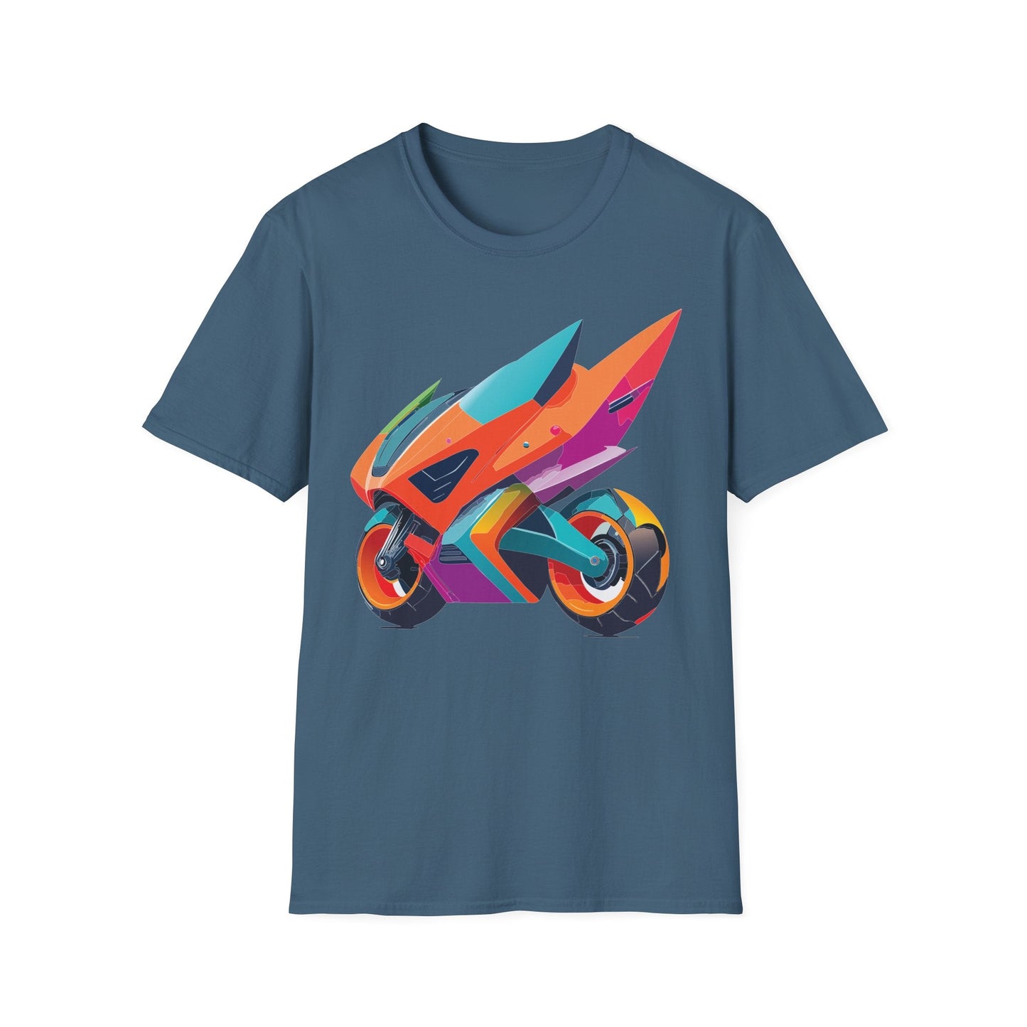Unisex Bike T Shirt Moto Shirt Motorcycle MTB T Shirt 100 Percent Cotton Softstyle
