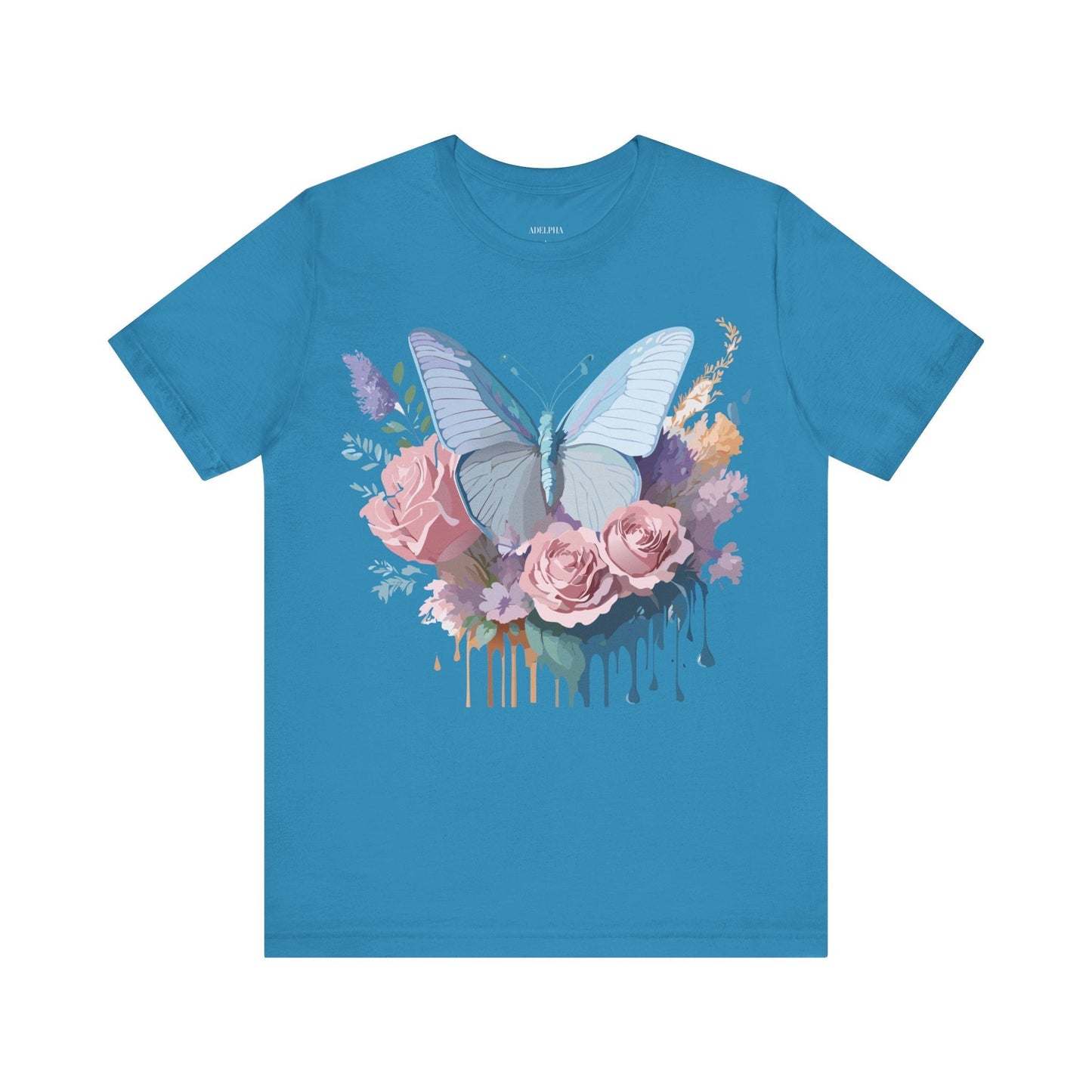 Butterfly Graphic Tee Unisex Jersey Short Sleeve Adelpha Vintage Art Design