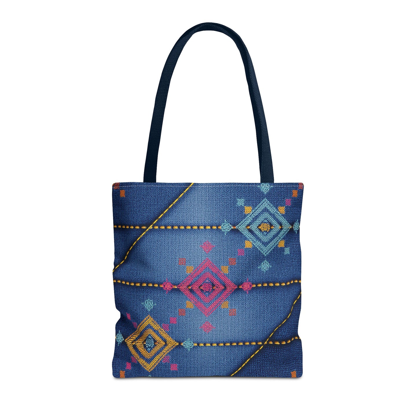 Diwali Graphic Denim Fabric Imitation Print Unisex Canvas Bag Poly Spun 3 Sizes Tote Bag 205-22