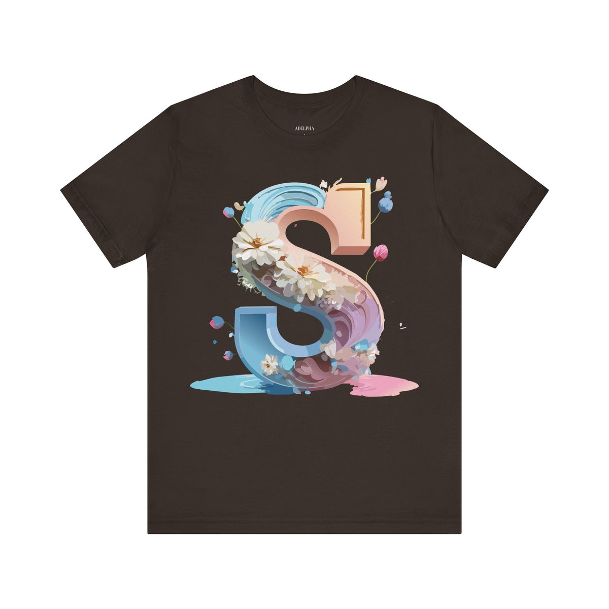 Letter S Graphic Unisex Cotton Bella+Canvas Tee with Art Letter Design