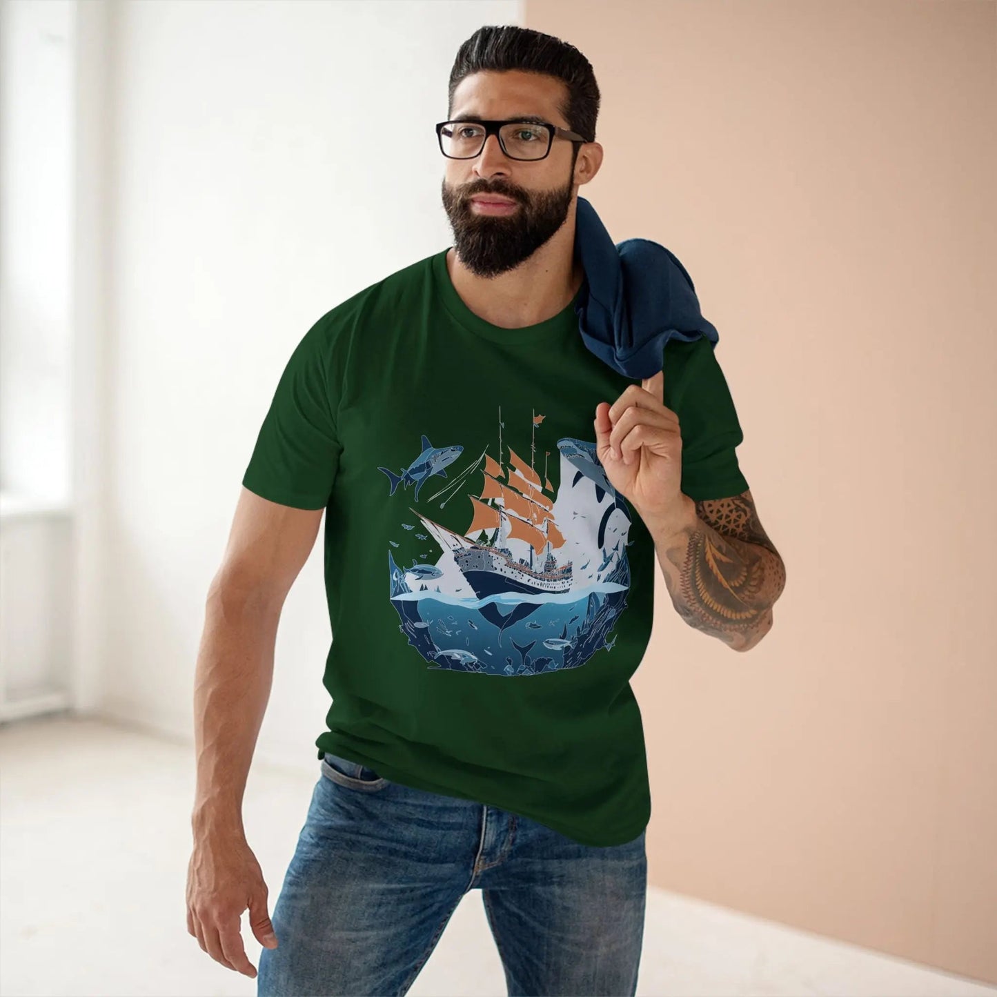 Ocean Coast Graphic Unisex 100 Cotton Staple Tee 33