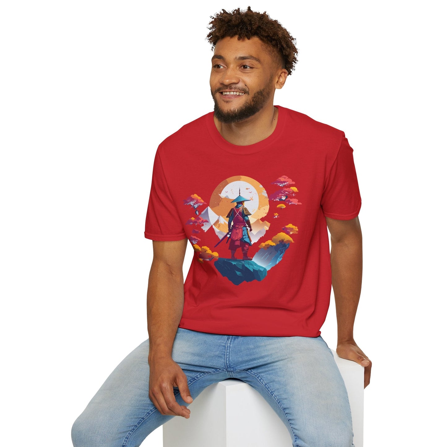 Gildan Softstyle 64000 Samurai T Shirt Unisex Cotton Tee With Samurai Design Relaxed Fit
