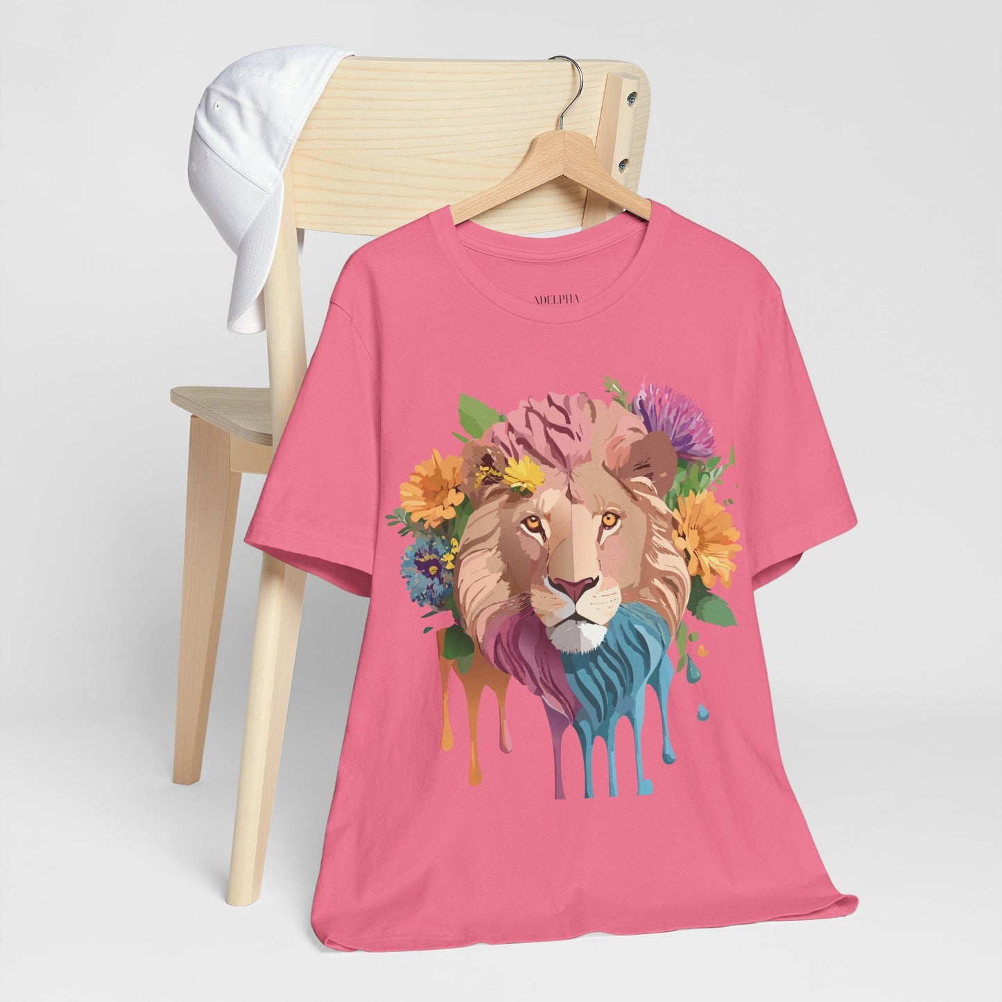 Lion Graphic Tee Unisex Jersey Short Sleeve Art Design Premium Vintage Inspired By Adelpha
