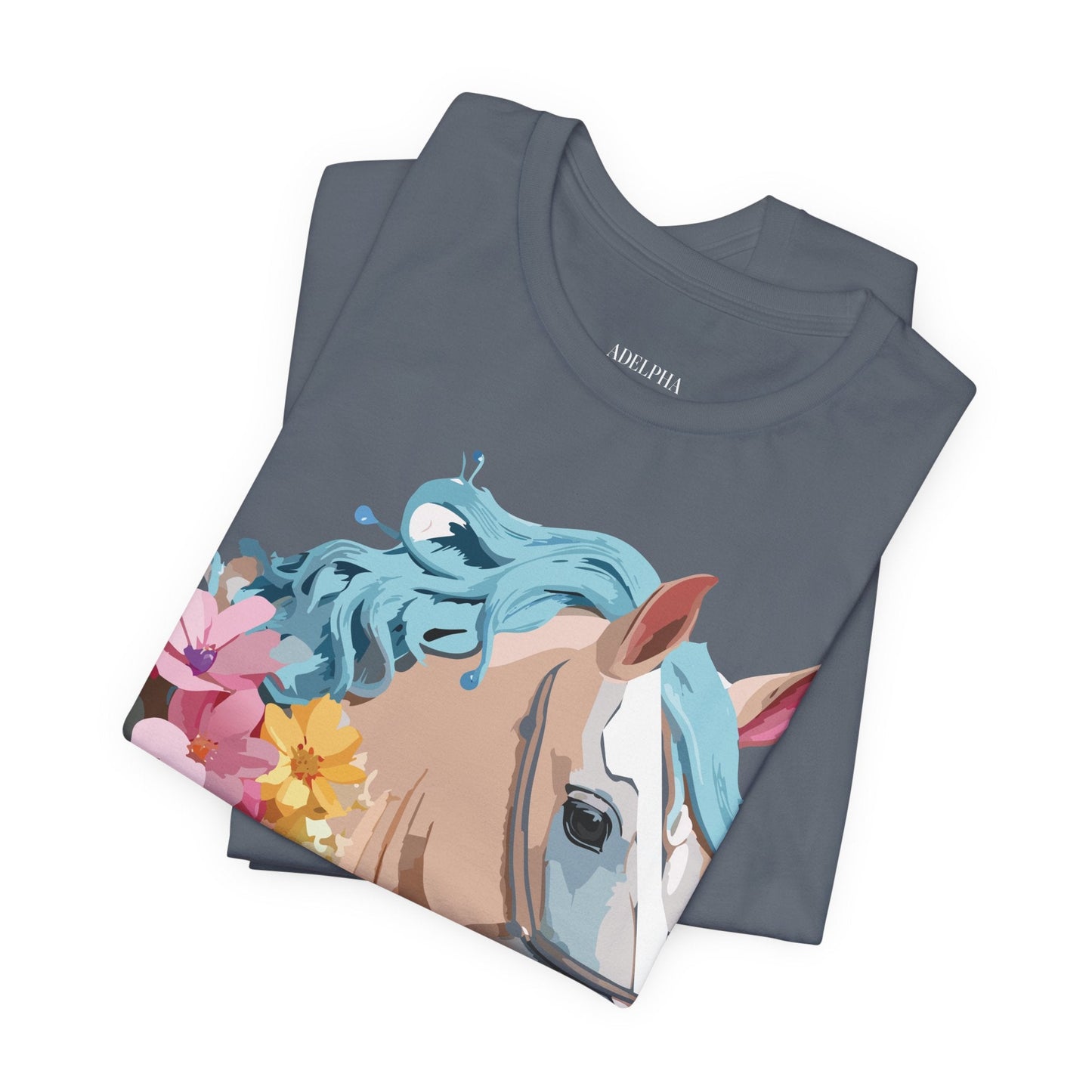 Unisex Horse Graphic Tee From Adelpha Vintage Inspired Art Shirt Short Sleeve Jersey